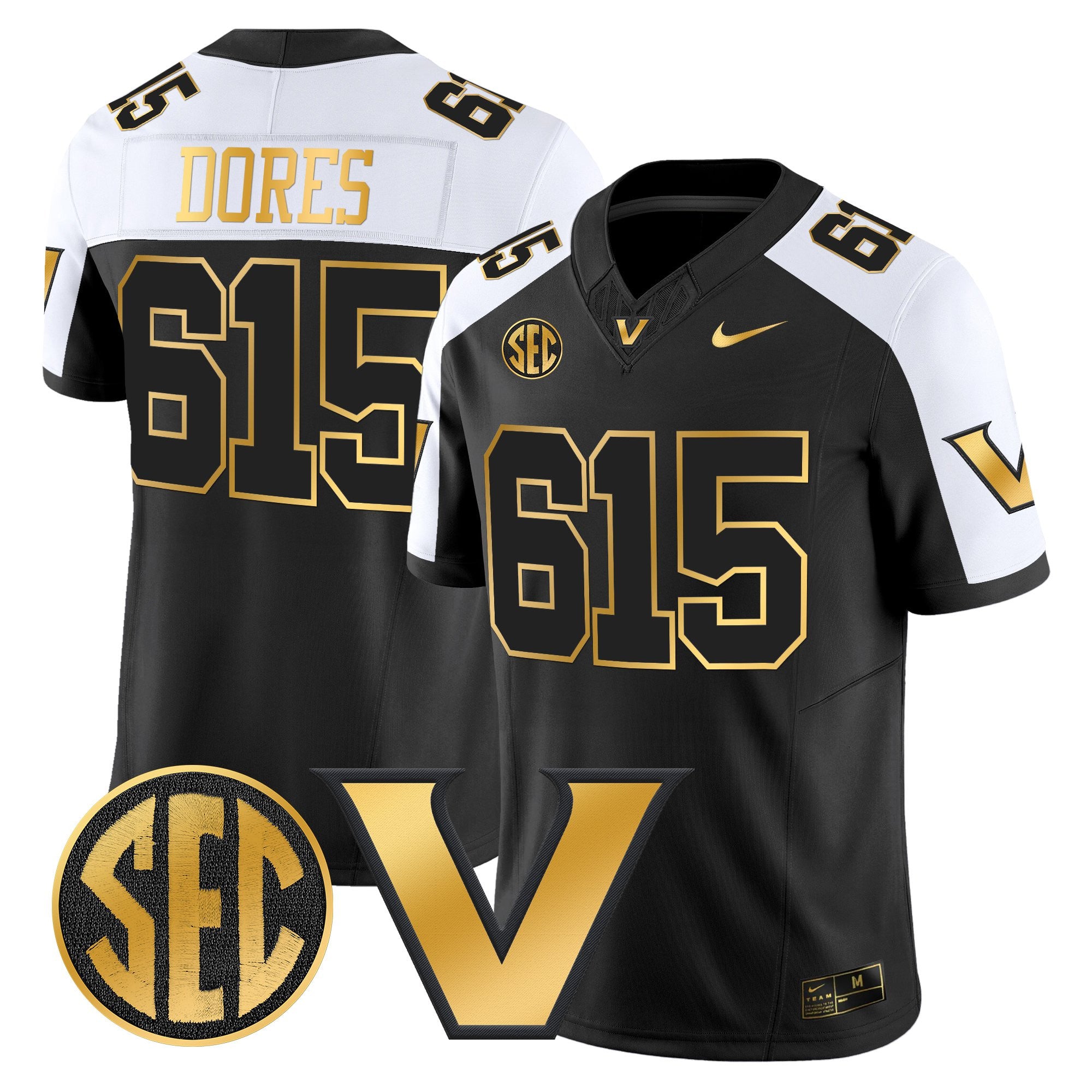 Men's Vanderbilt Commodores 2025 Gold Vapor Limited Jersey - All Stitched
