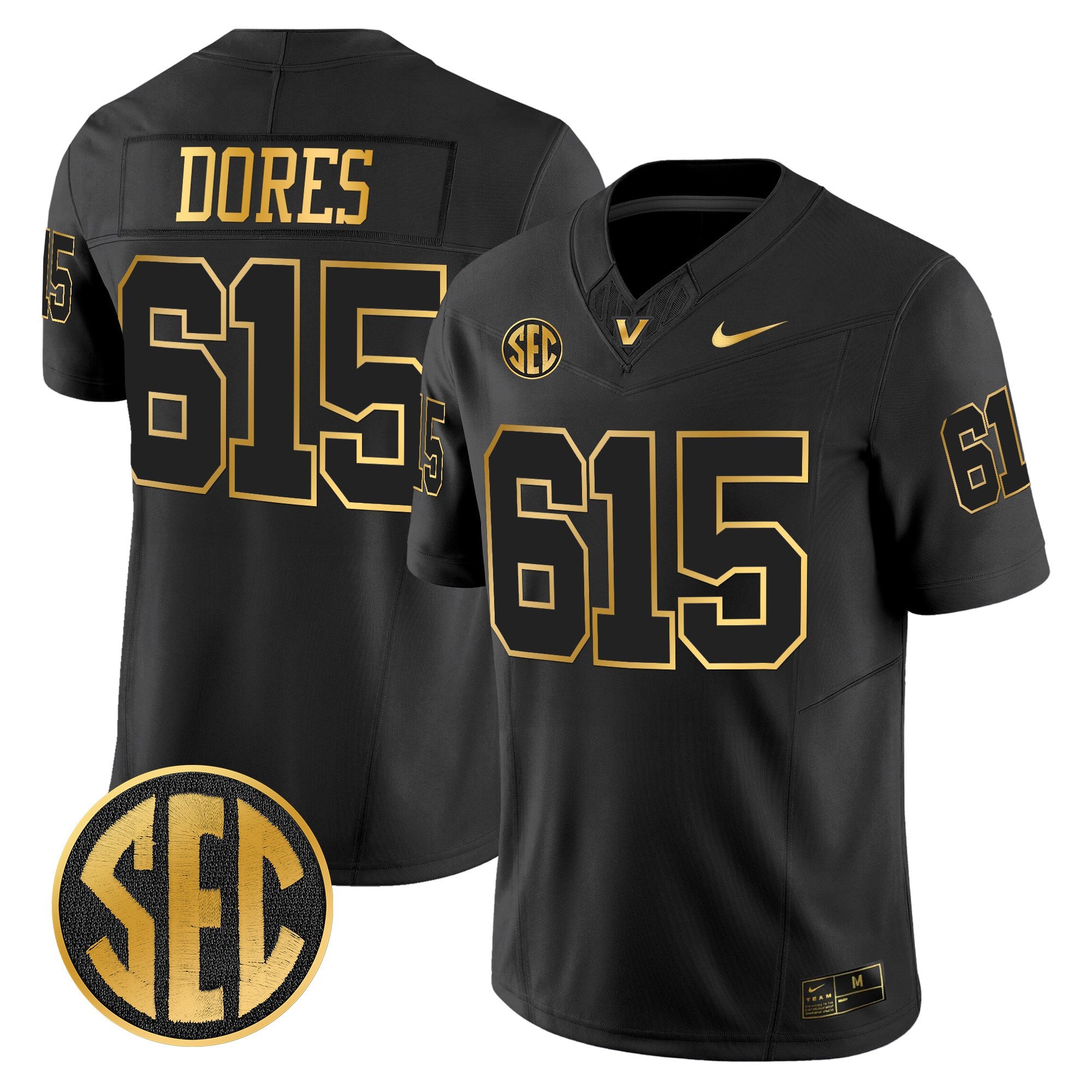 Men's Vanderbilt Commodores 2025 Gold Vapor Limited Jersey - All Stitched
