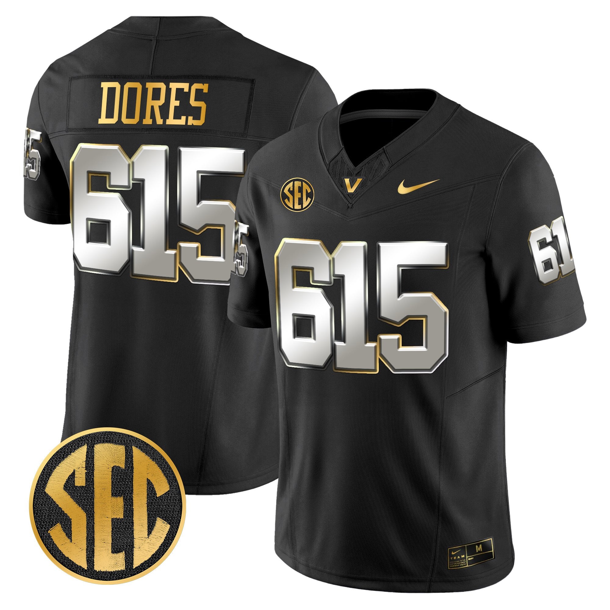 Men's Vanderbilt Commodores 2025 Gold Vapor Limited Jersey - All Stitched