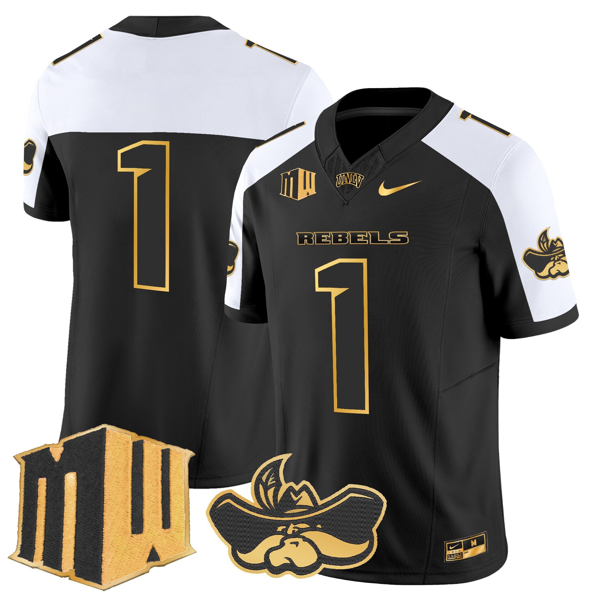 Men's UNLV Rebels 2025 Gold Vapor Limited Jersey - All Stitched