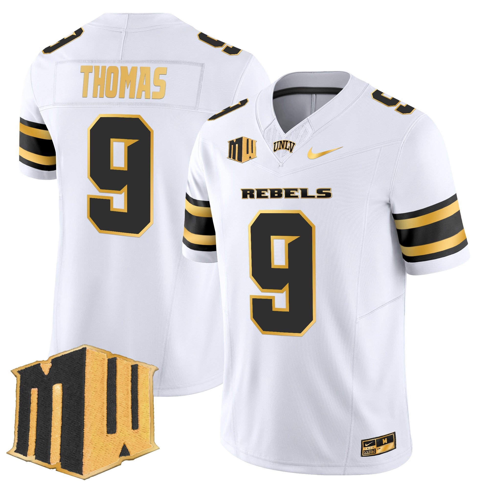 Men's UNLV Rebels 2025 Gold Vapor Limited Jersey - All Stitched
