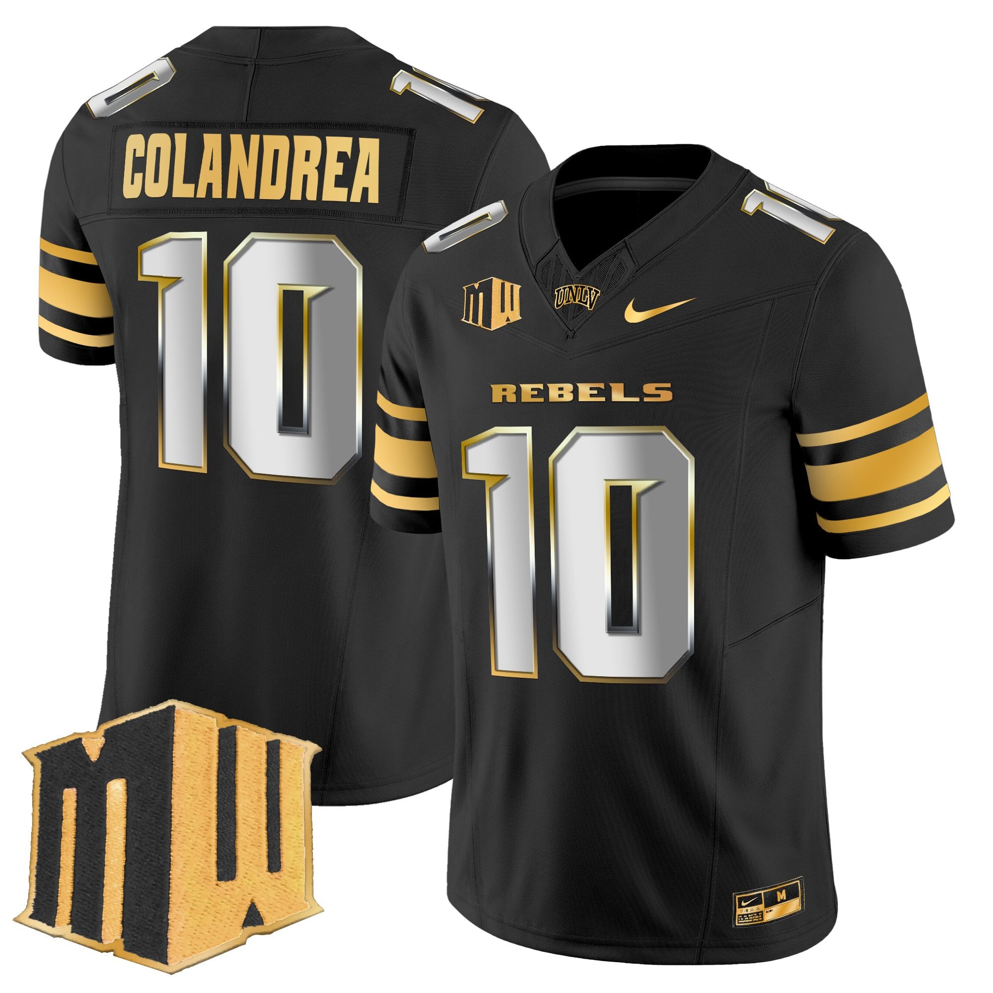 Men's UNLV Rebels 2025 Gold Vapor Limited Jersey - All Stitched