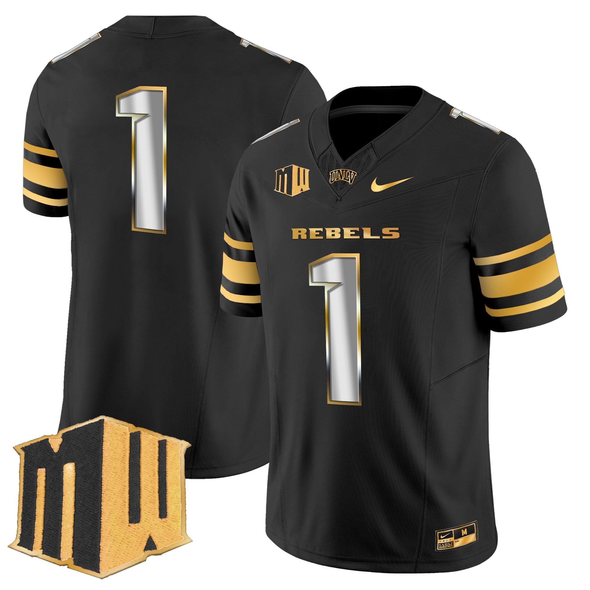 Men's UNLV Rebels 2025 Gold Vapor Limited Jersey - All Stitched