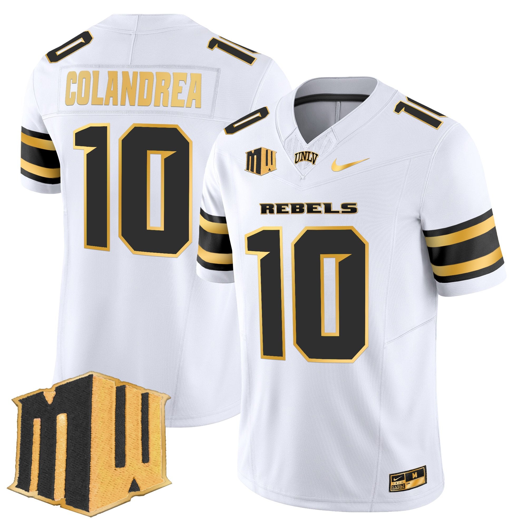 Men's UNLV Rebels 2025 Gold Vapor Limited Jersey - All Stitched