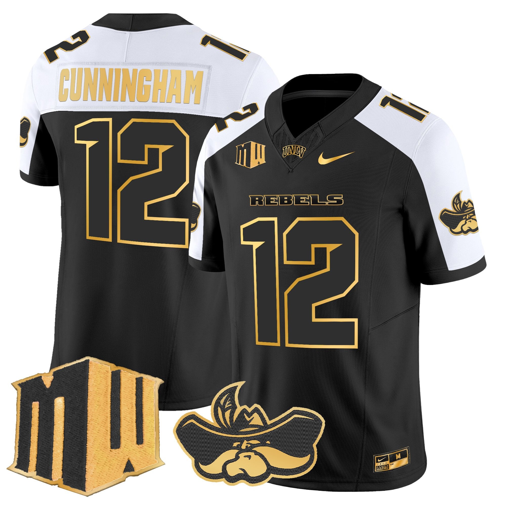Men's UNLV Rebels 2025 Gold Vapor Limited Jersey - All Stitched