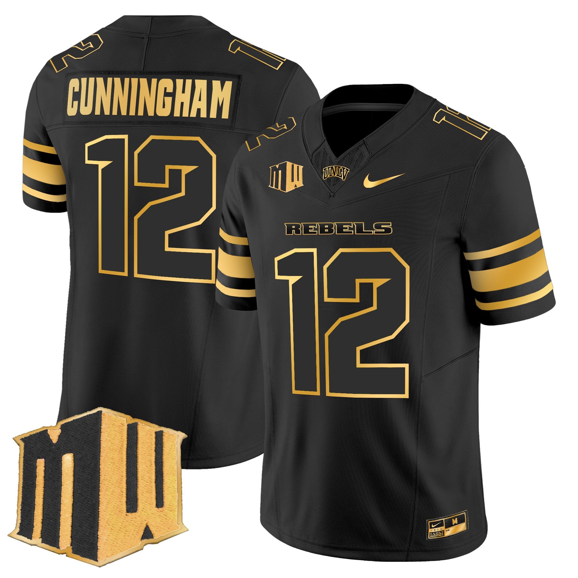 Men's UNLV Rebels 2025 Gold Vapor Limited Jersey - All Stitched