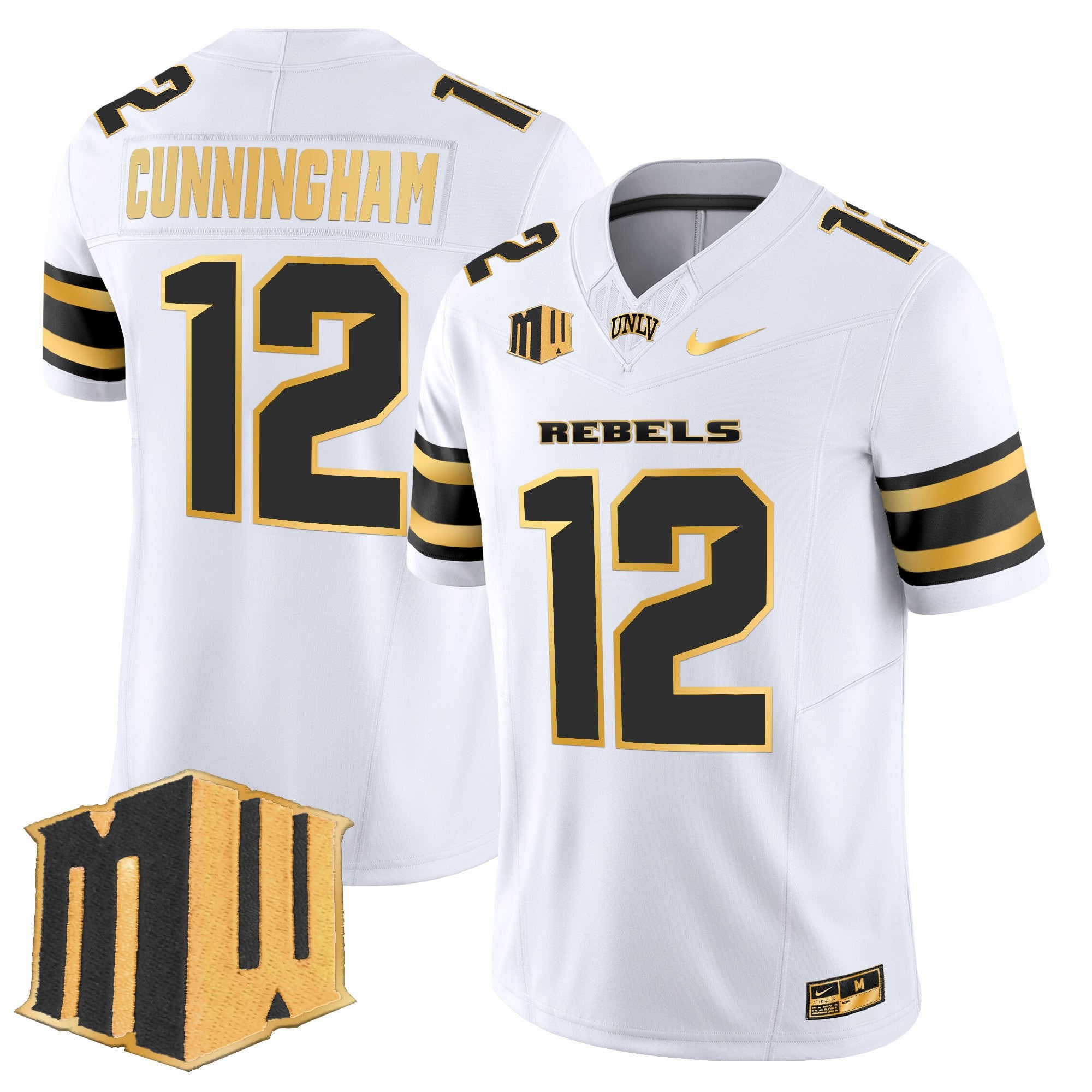 Men's UNLV Rebels 2025 Gold Vapor Limited Jersey - All Stitched