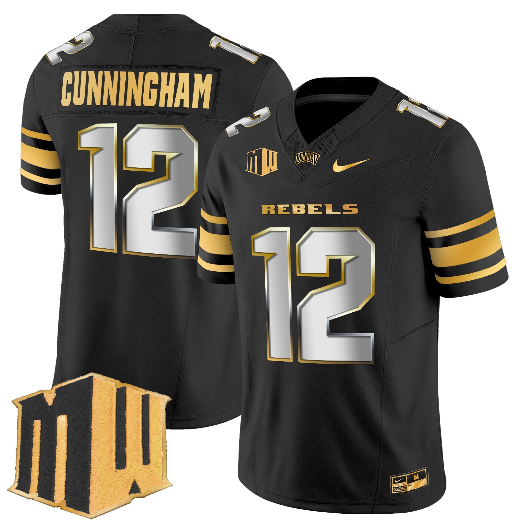 Men's UNLV Rebels 2025 Gold Vapor Limited Jersey - All Stitched
