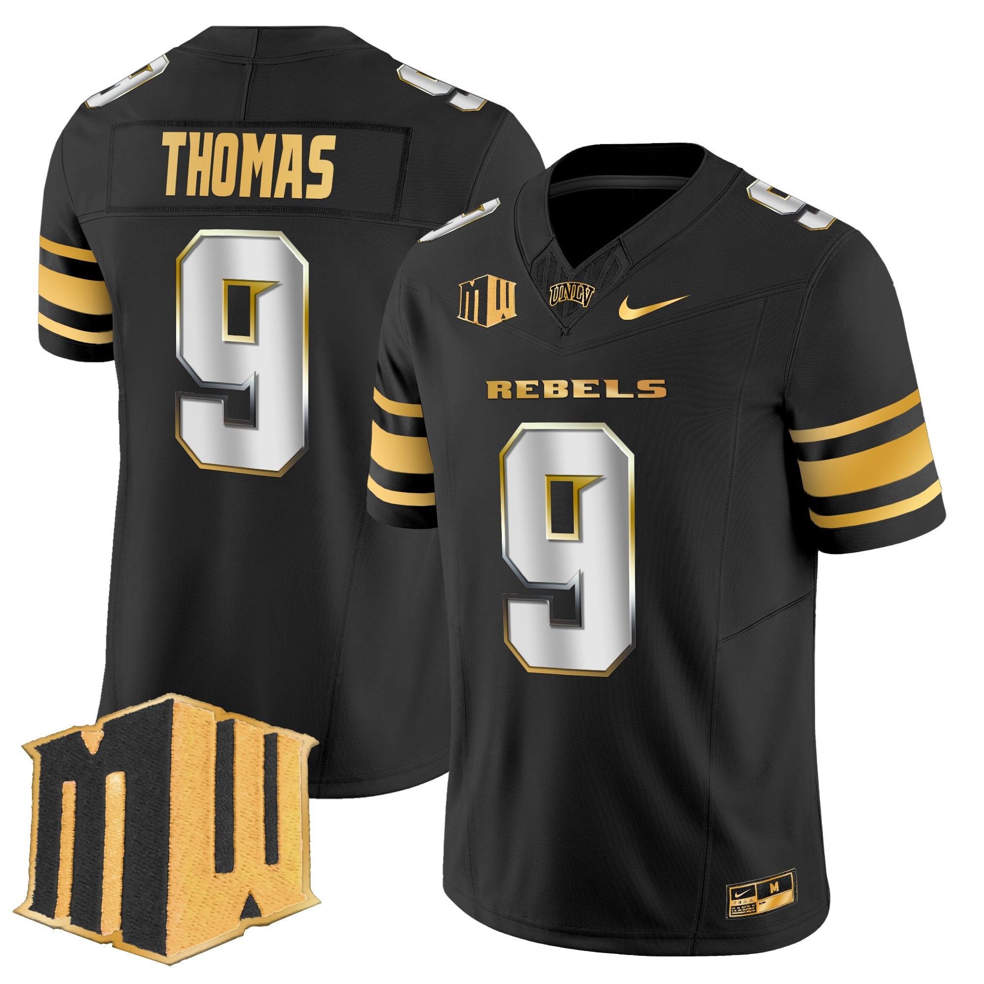 Men's UNLV Rebels 2025 Gold Vapor Limited Jersey - All Stitched