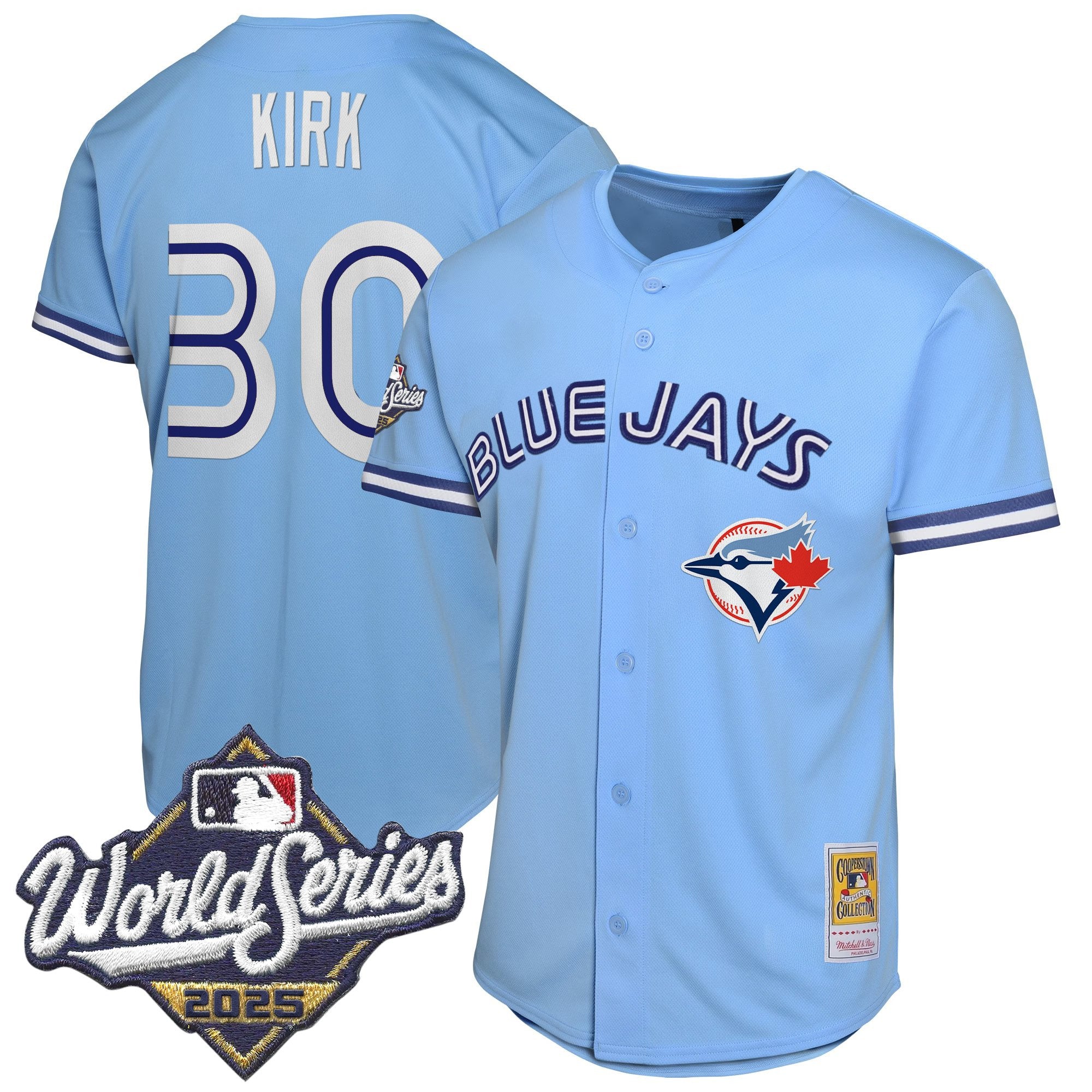 Men's Toronto Blue Jays Throwback Vapor Premier Limited Jersey V2 - 2025 World Series Patch - All Stitched