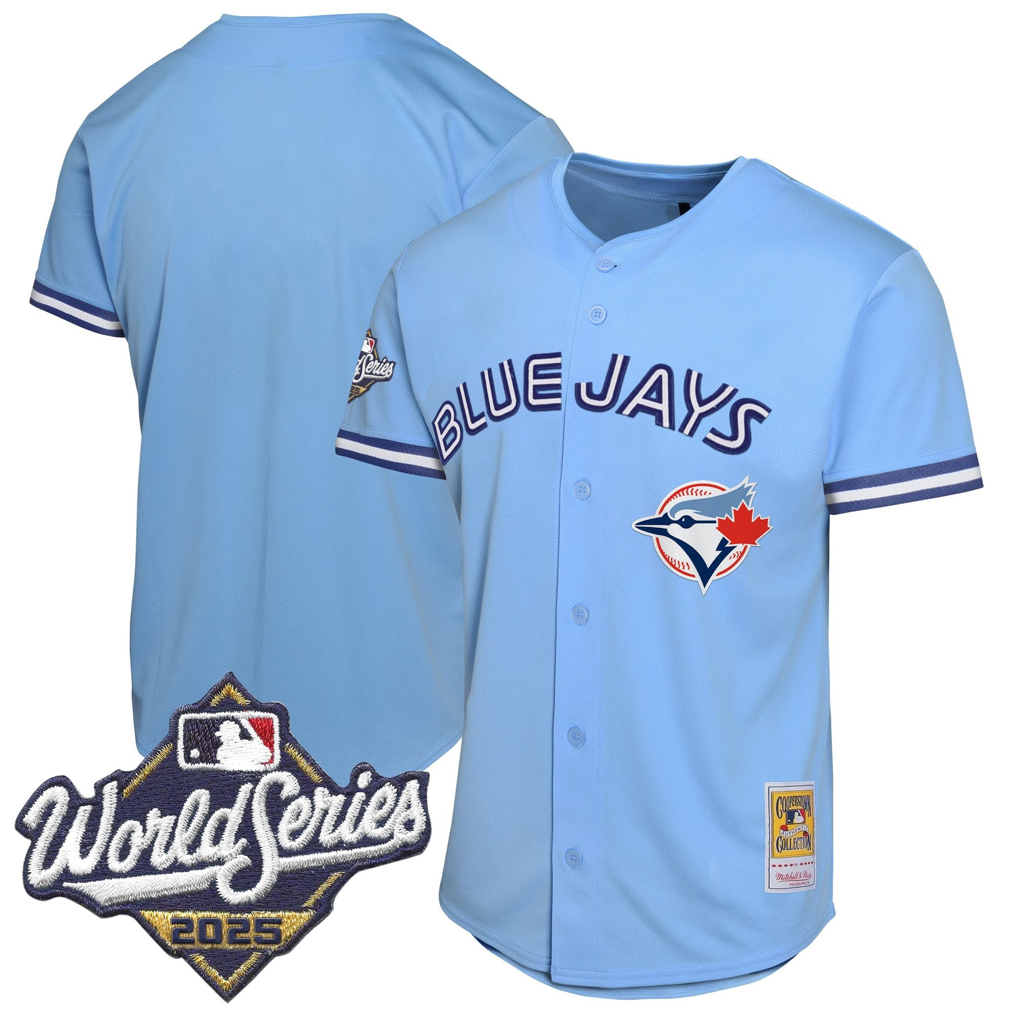 Men's Toronto Blue Jays Throwback Vapor Premier Limited Jersey V2 - 2025 World Series Patch - All Stitched
