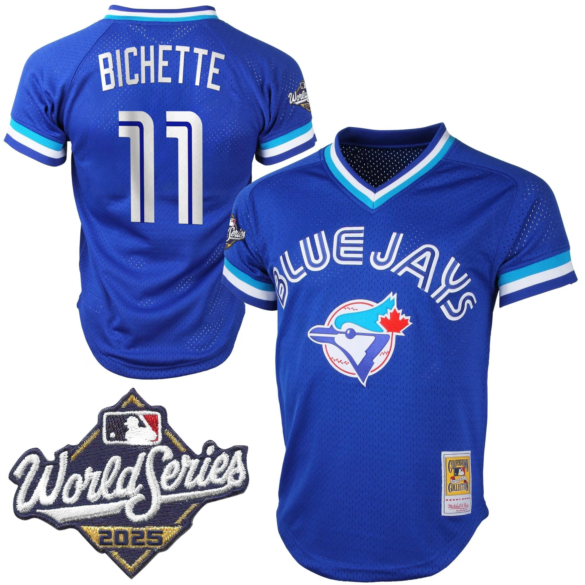 Men's Toronto Blue Jays Throwback Vapor Premier Limited Jersey V2 - 2025 World Series Patch - All Stitched