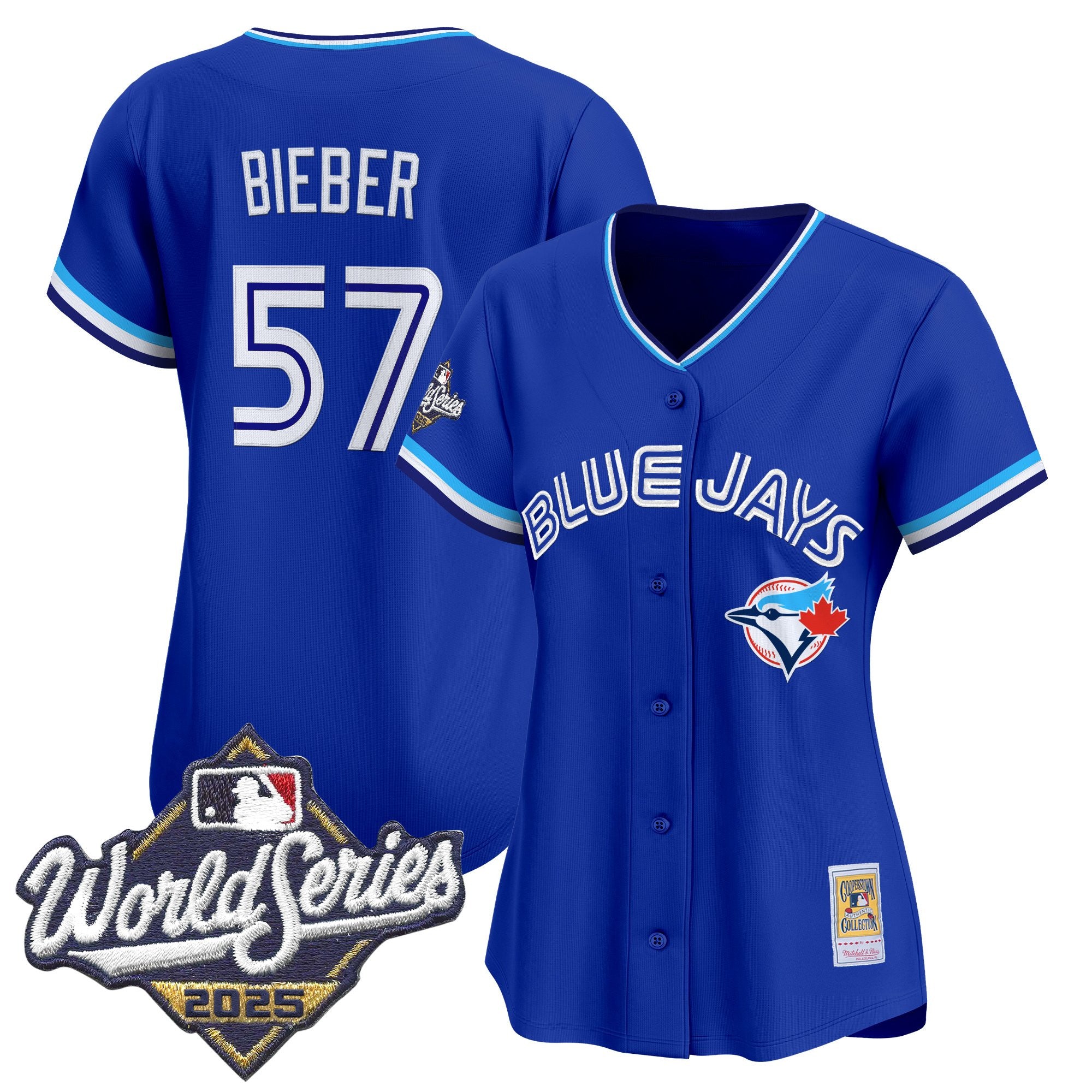 Women's Toronto Blue Jays Throwback Vapor Premier Limited Jersey - 2025 World Series Patch - All Stitched
