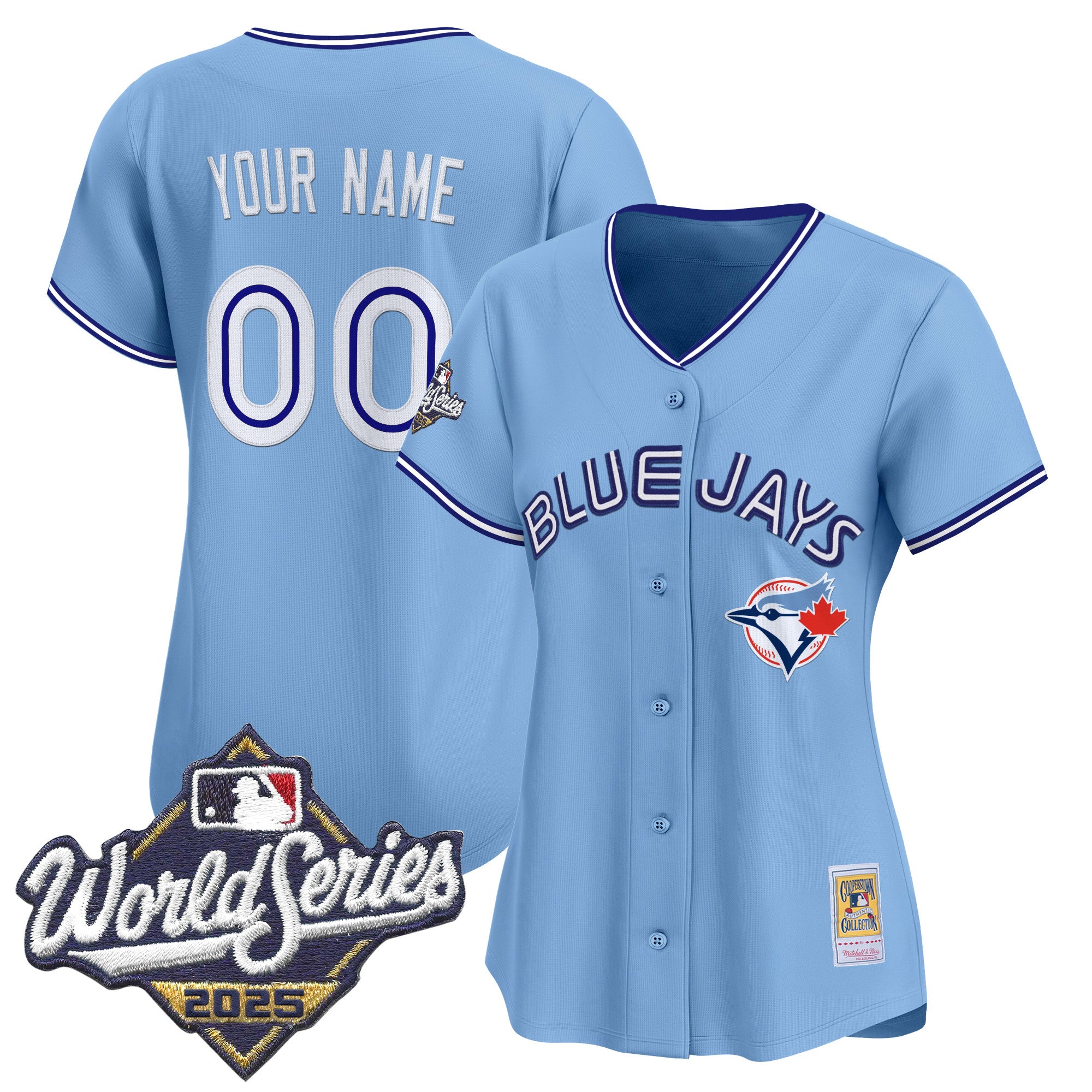 Toronto Blue Jays Throwback Vapor Premier Limited Custom Jersey - 2025 World Series Patch - All Stitched