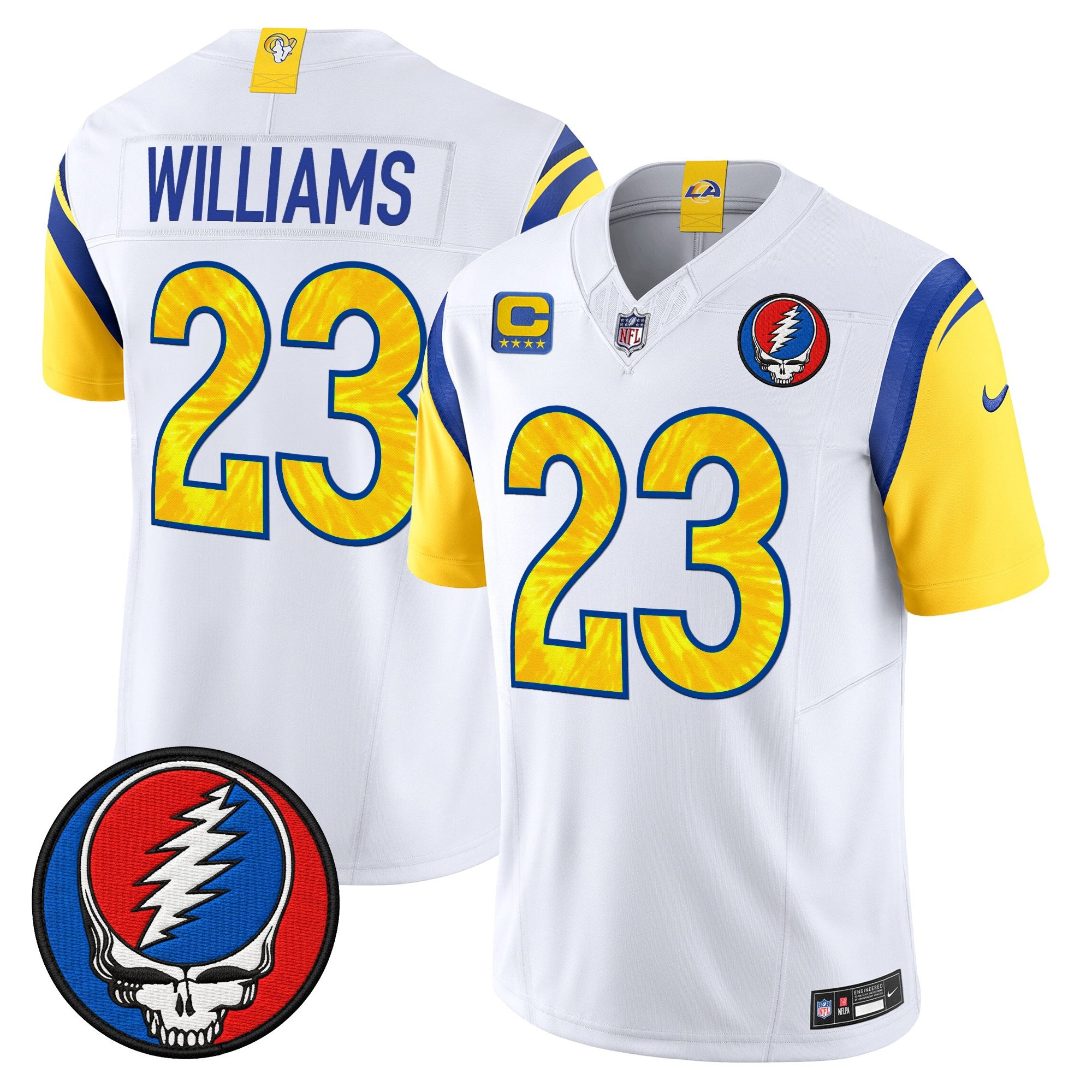 Men's Los Angeles Rams x Grateful Dead Vapor Limited Jersey - All Stitched