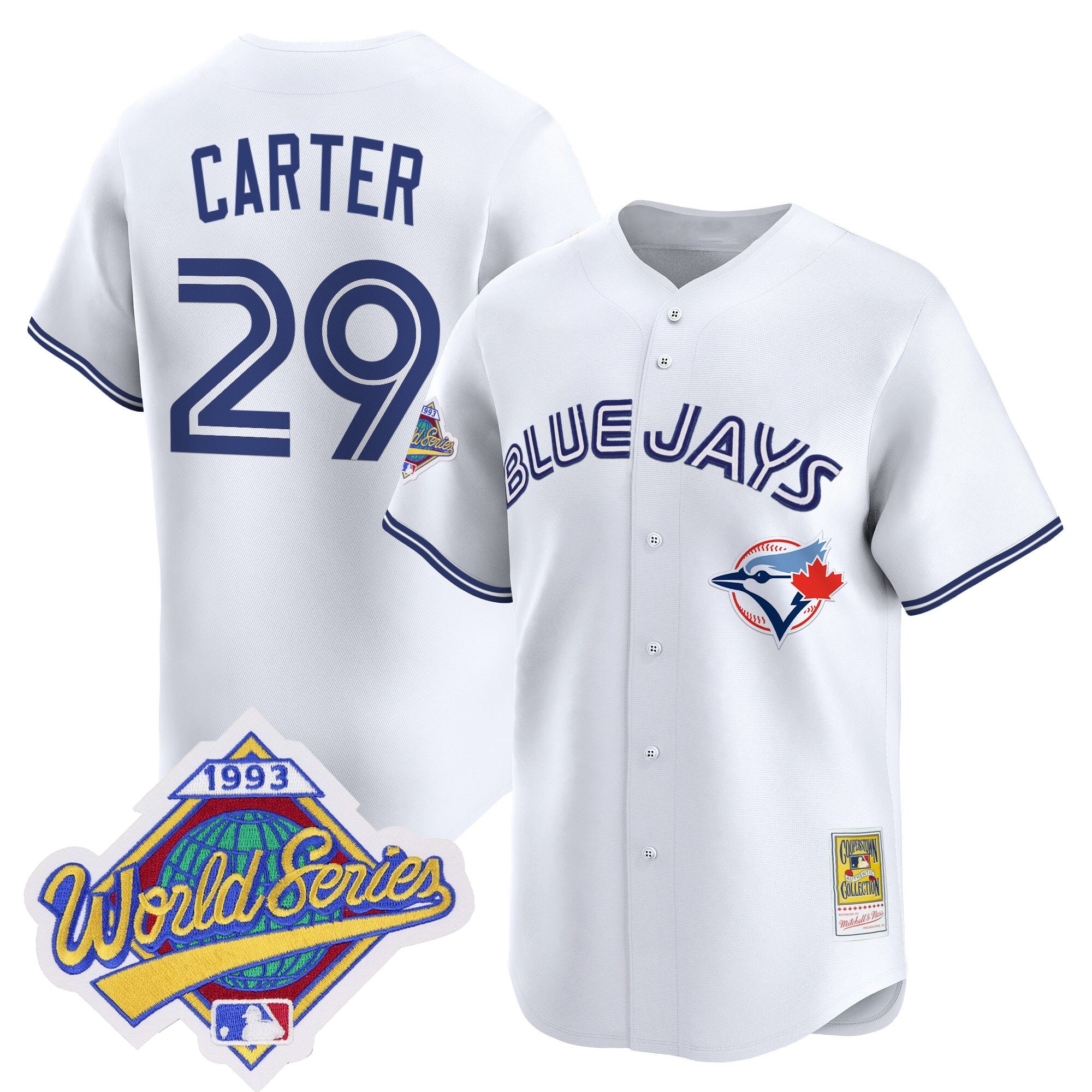 Men's Toronto Blue Jays 1993 World Series Vapor Premier Jersey - Throwback Edition - All Stitched