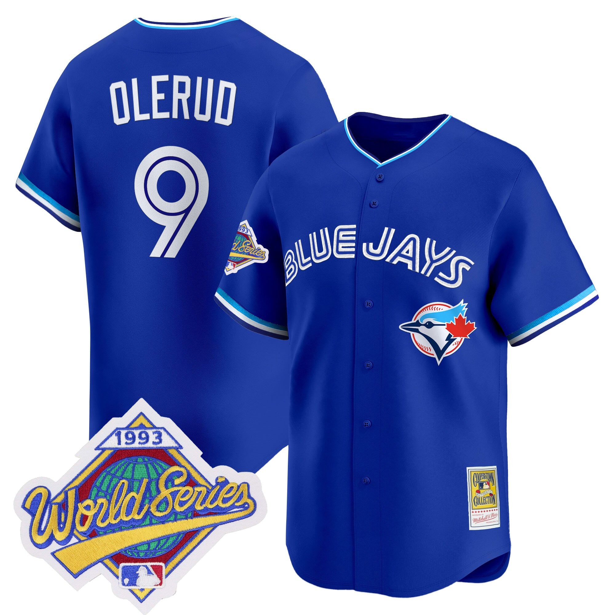 Men's Toronto Blue Jays 1993 World Series Vapor Premier Jersey - Throwback Edition - All Stitched
