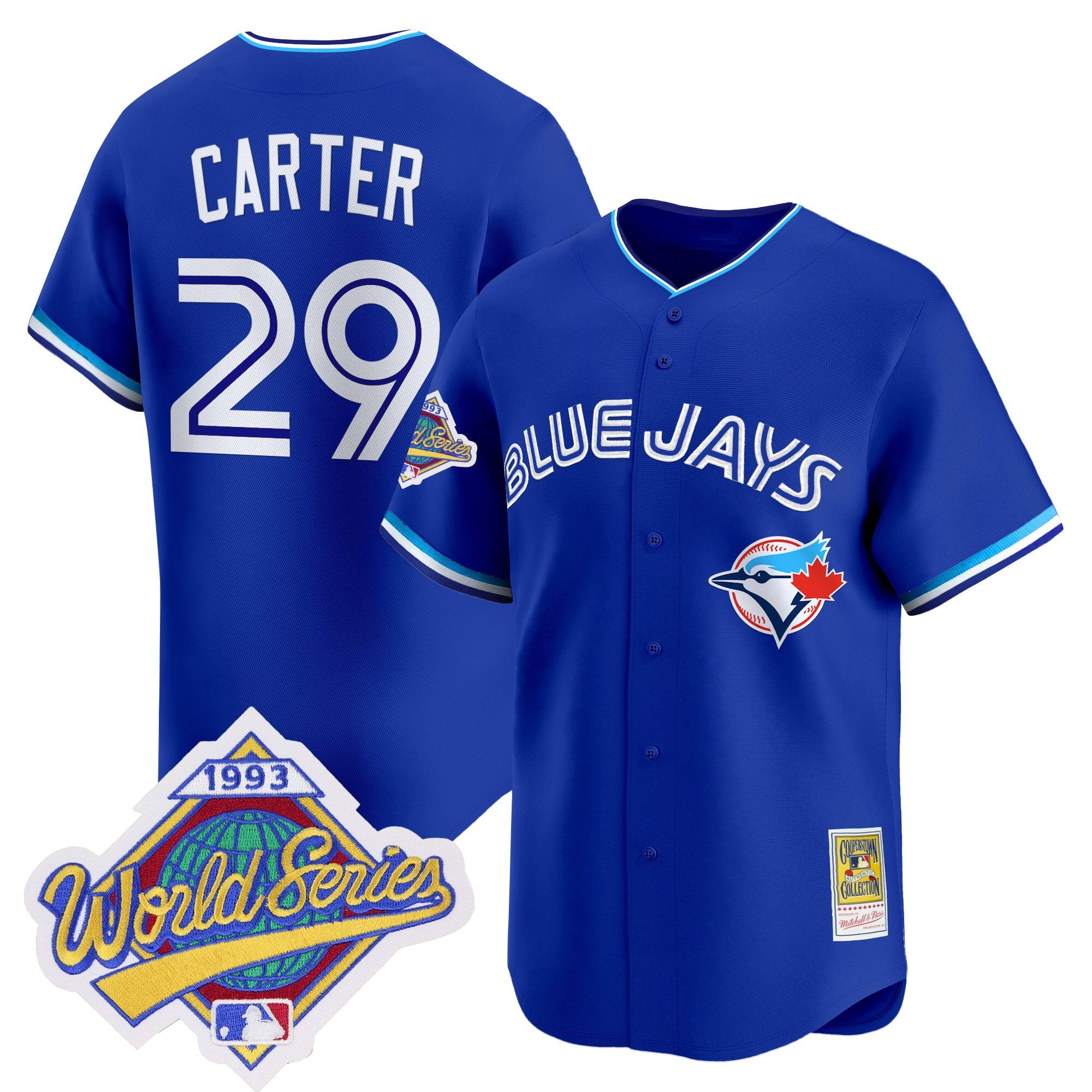 Men's Toronto Blue Jays 1993 World Series Vapor Premier Jersey - Throwback Edition - All Stitched