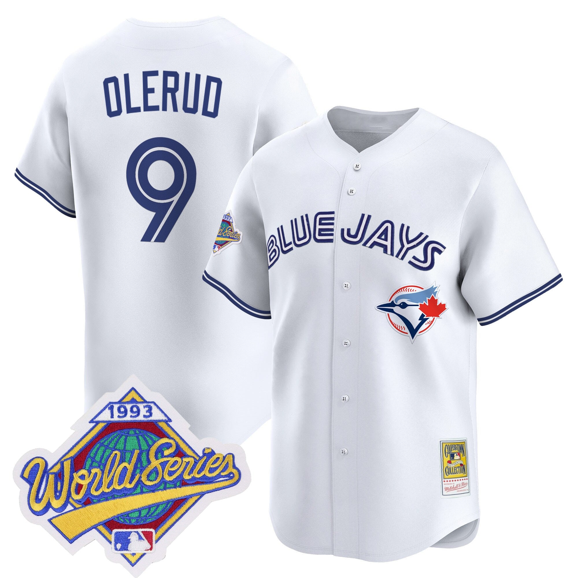 Men's Toronto Blue Jays 1993 World Series Vapor Premier Jersey - Throwback Edition - All Stitched
