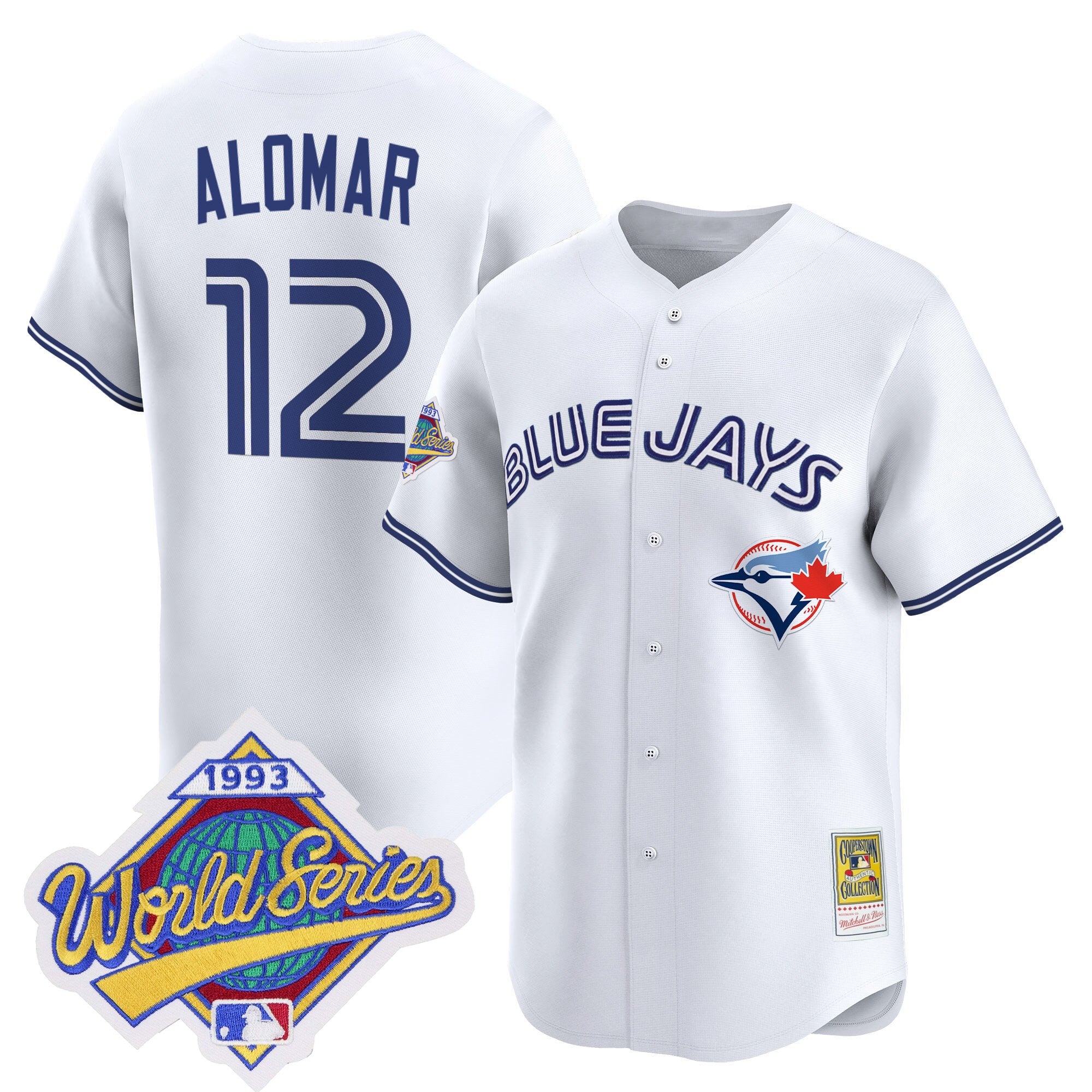 Men's Toronto Blue Jays 1993 World Series Vapor Premier Jersey - Throwback Edition - All Stitched
