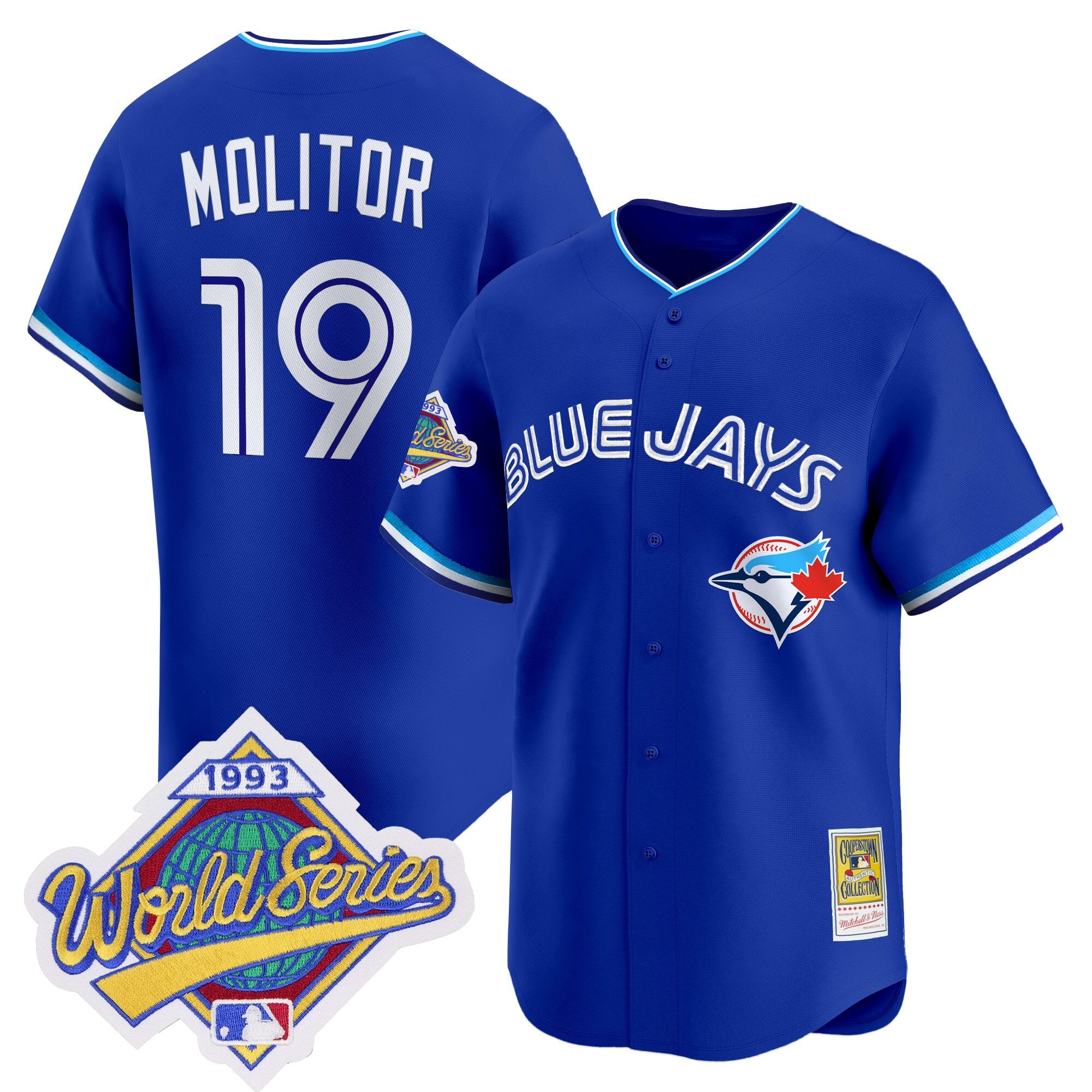 Men's Toronto Blue Jays 1993 World Series Vapor Premier Jersey - Throwback Edition - All Stitched