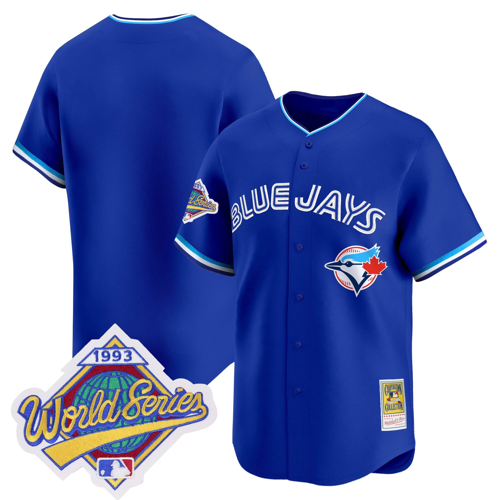 Men's Toronto Blue Jays 1993 World Series Vapor Premier Jersey - Throwback Edition - All Stitched