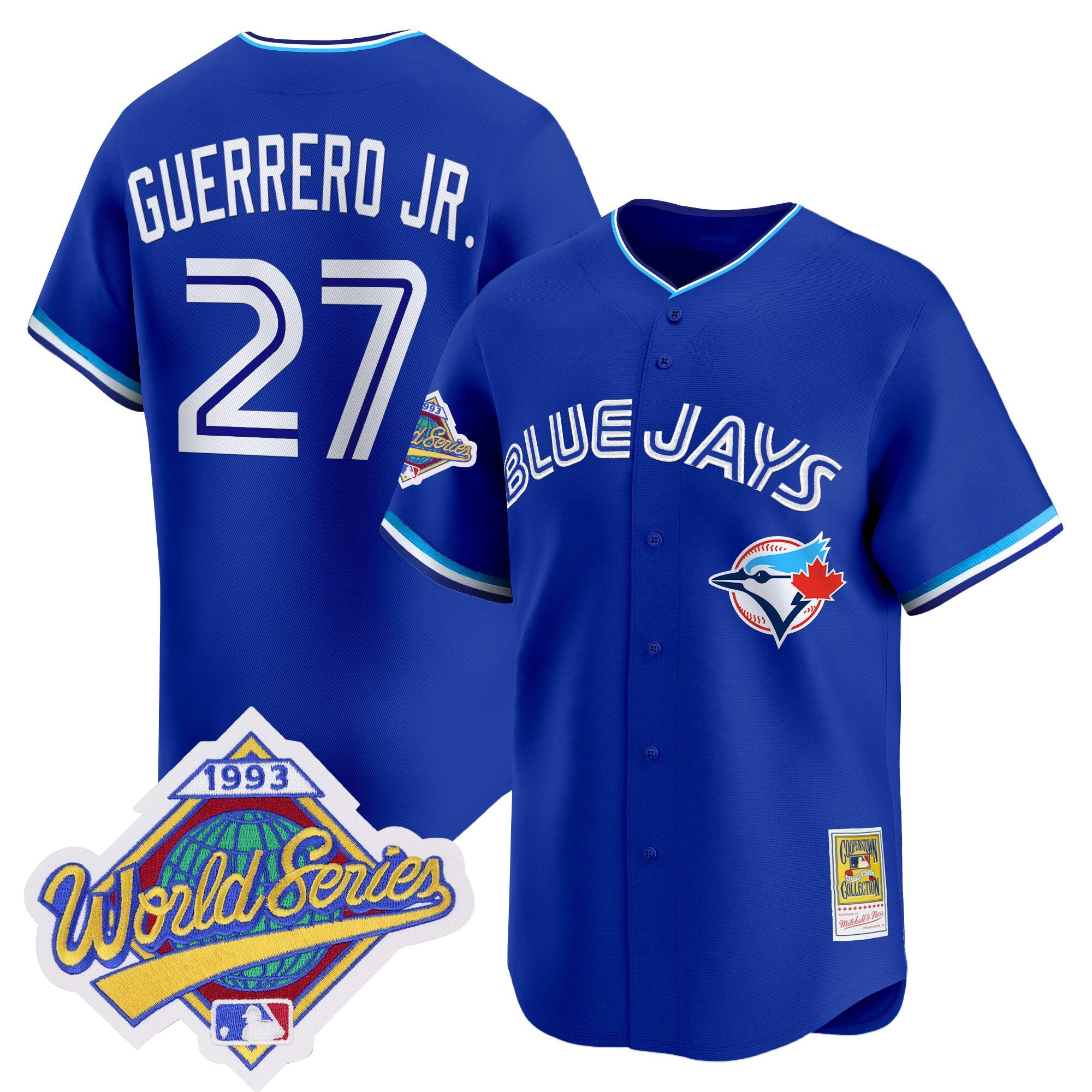 Men's Toronto Blue Jays 1993 World Series Vapor Premier Jersey - Throwback Edition - All Stitched