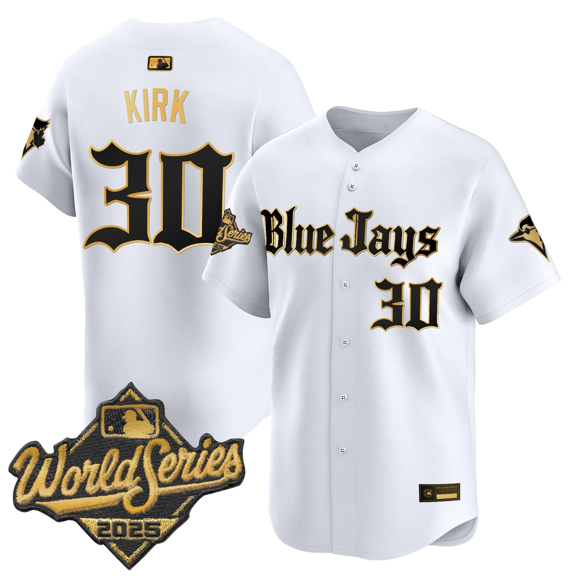 Men's Toronto Blue Jays 2025 World Series Vapor Premier Limited Jersey V2 - Gothic North Edition - All Stitched