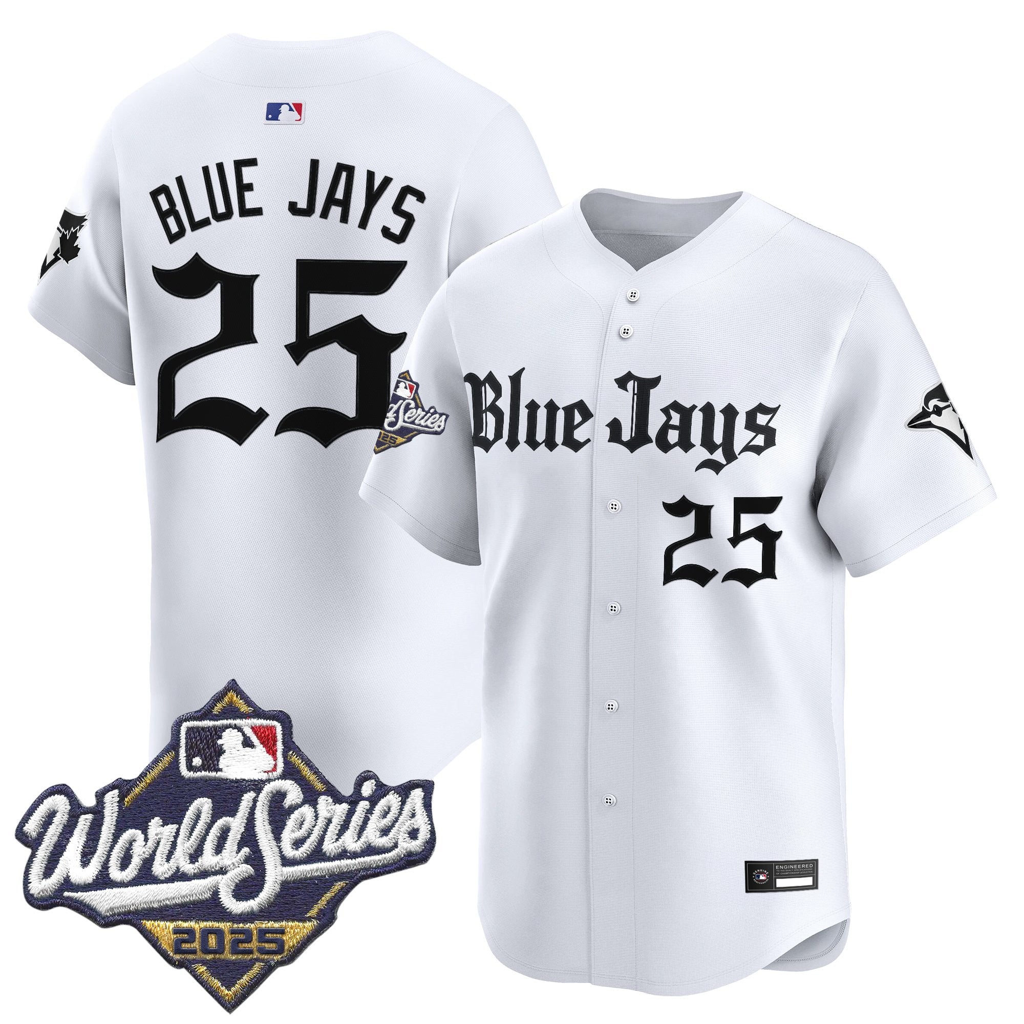 Men's Toronto Blue Jays 2025 World Series Vapor Premier Limited Jersey V2 - Gothic North Edition - All Stitched