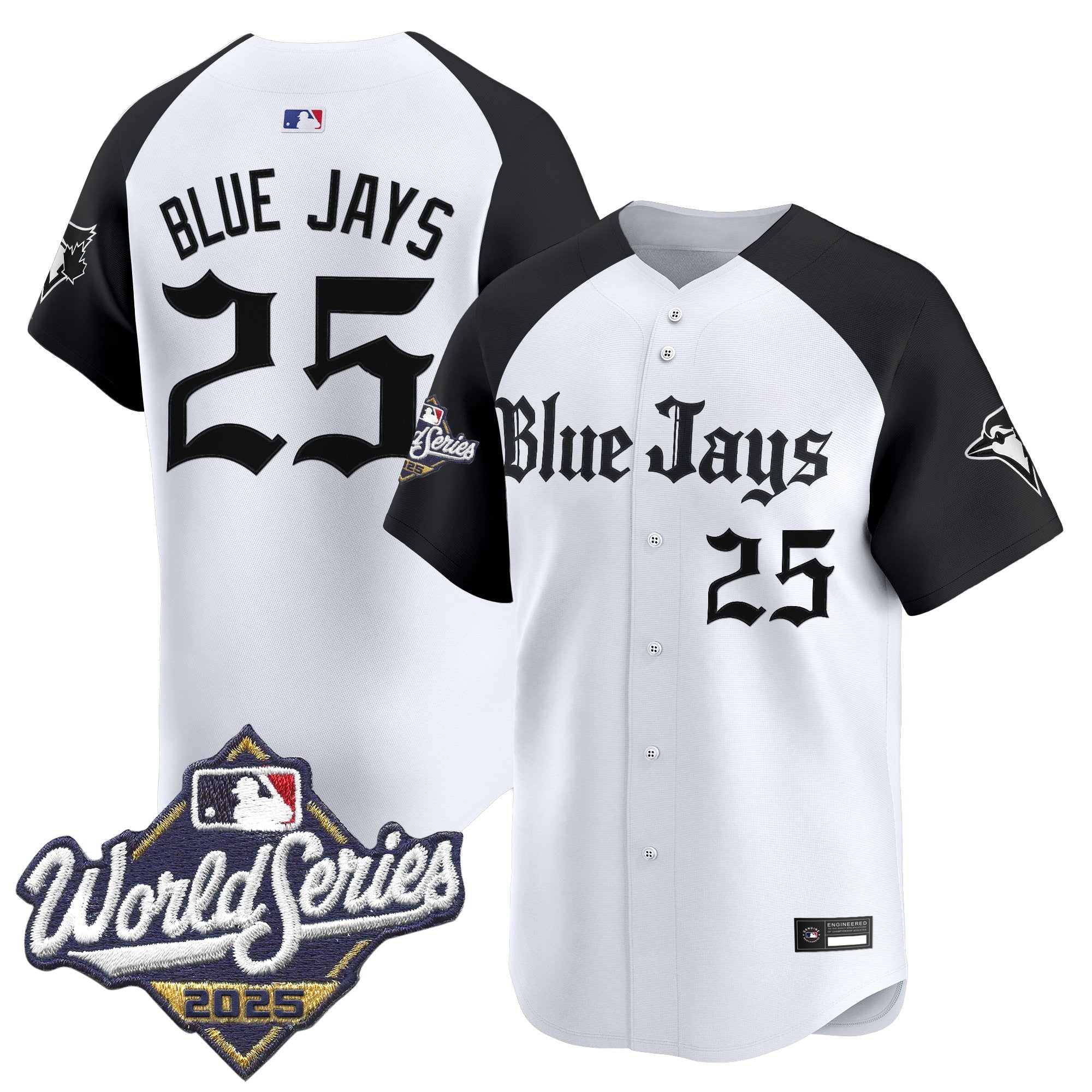 Men's Toronto Blue Jays 2025 World Series Vapor Premier Limited Jersey V2 - Gothic North Edition - All Stitched
