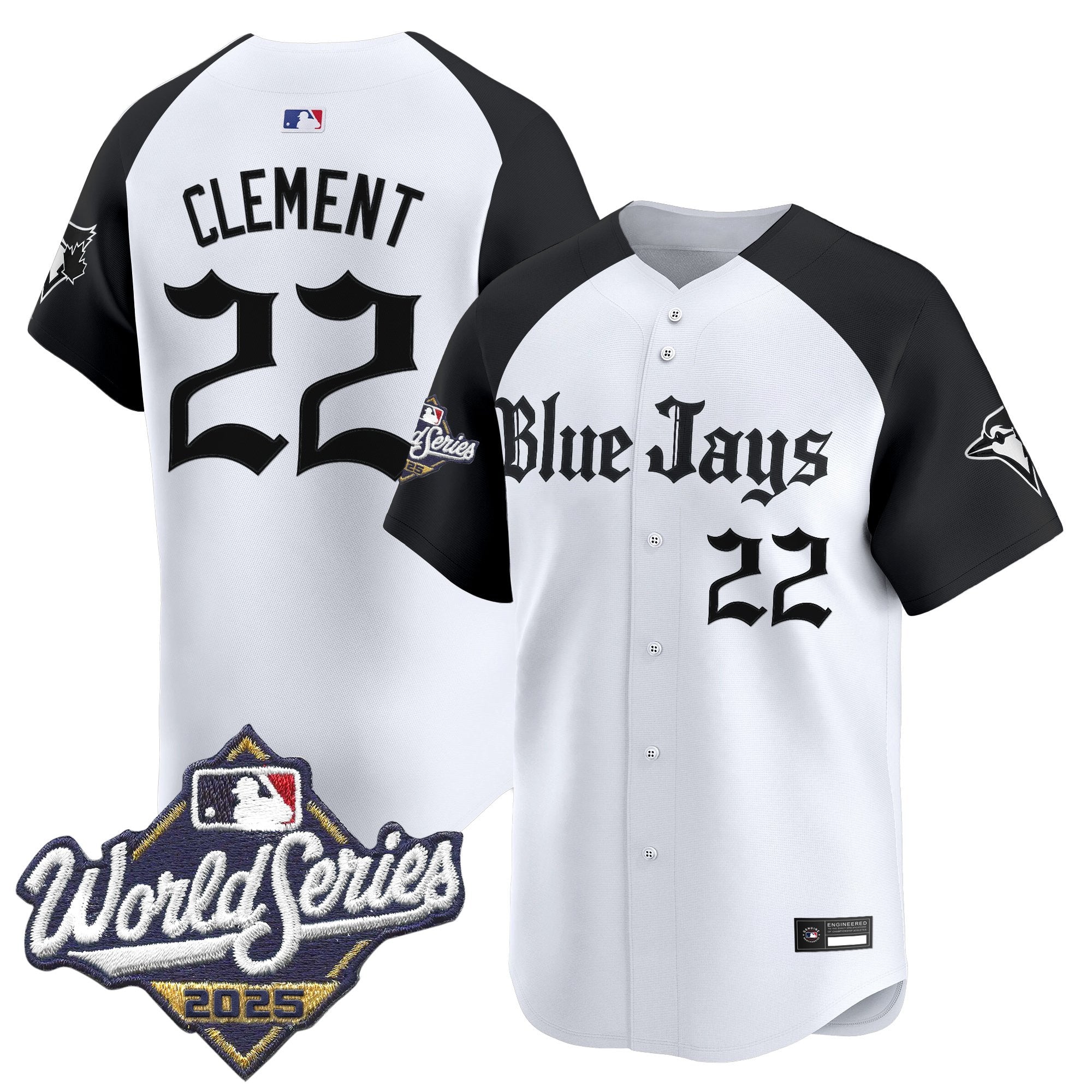 Men's Toronto Blue Jays 2025 World Series Vapor Premier Limited Jersey V2 - Gothic North Edition - All Stitched