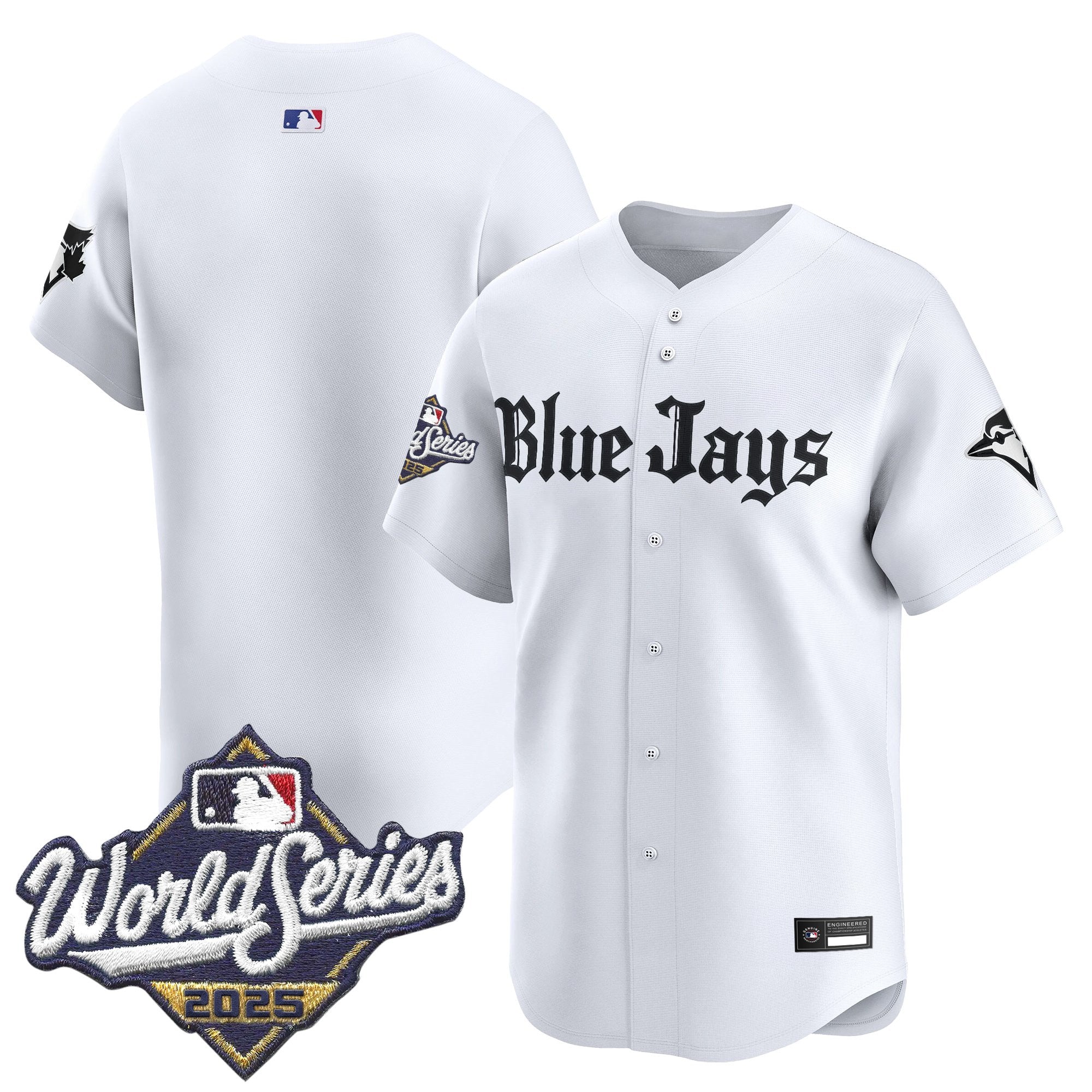 Men's Toronto Blue Jays 2025 World Series Vapor Premier Limited Jersey V2 - Gothic North Edition - All Stitched