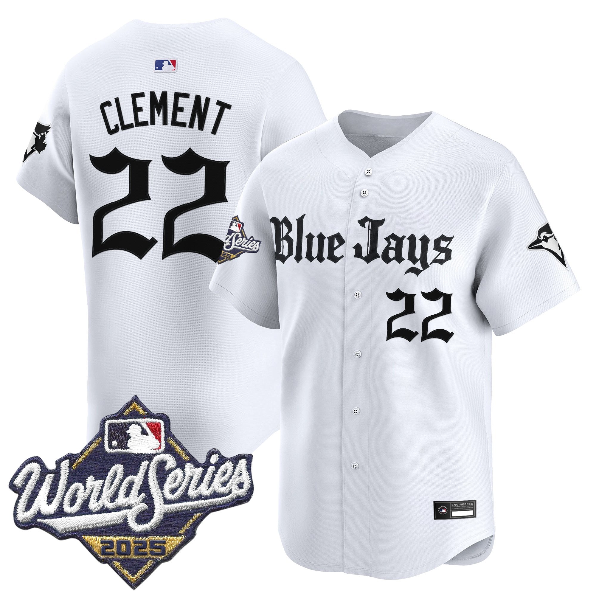 Men's Toronto Blue Jays 2025 World Series Vapor Premier Limited Jersey V2 - Gothic North Edition - All Stitched
