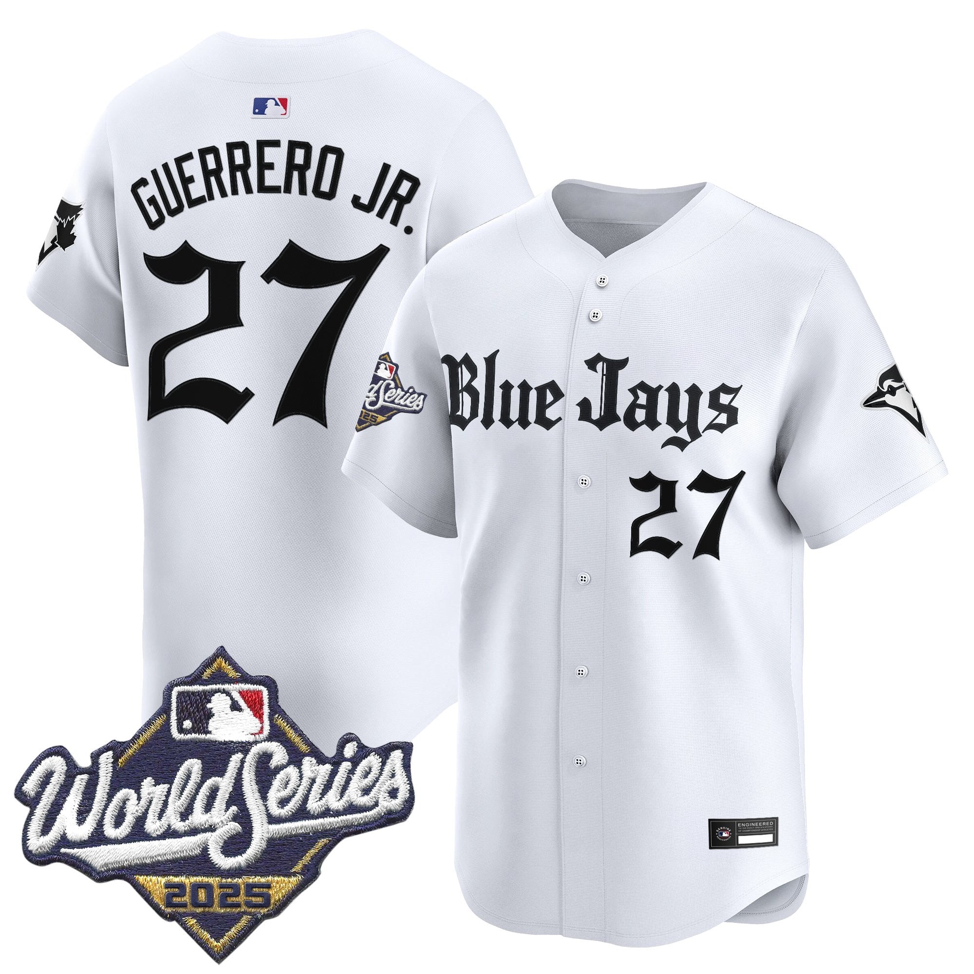 Men's Toronto Blue Jays 2025 World Series Vapor Premier Limited Jersey V2 - Gothic North Edition - All Stitched