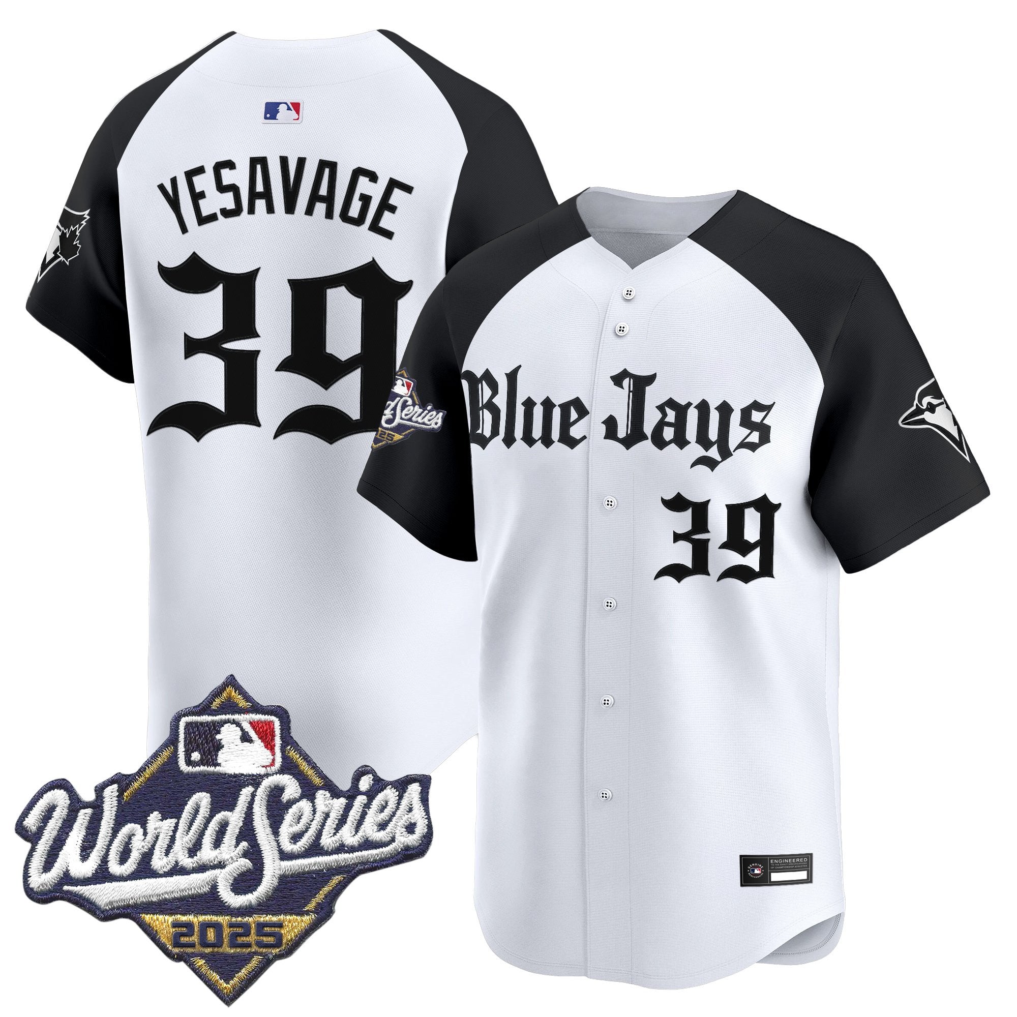 Men's Toronto Blue Jays 2025 World Series Vapor Premier Limited Jersey V2 - Gothic North Edition - All Stitched
