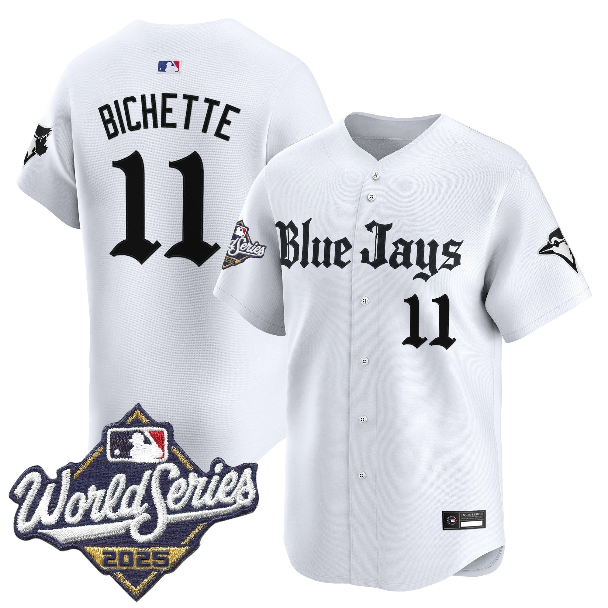 Men's Toronto Blue Jays 2025 World Series Vapor Premier Limited Jersey V2 - Gothic North Edition - All Stitched