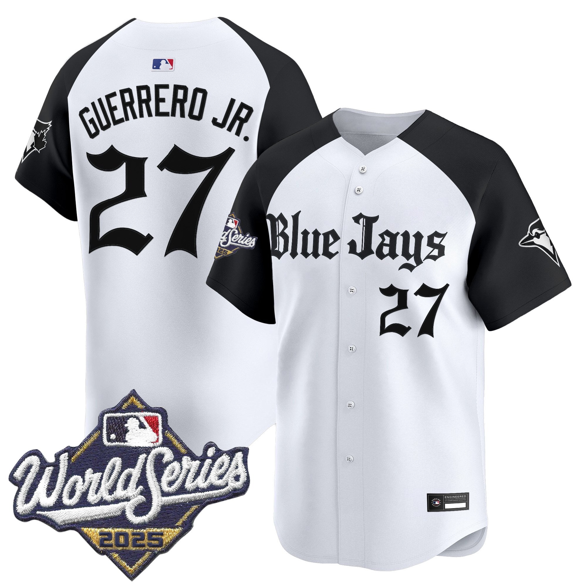 Men's Toronto Blue Jays 2025 World Series Vapor Premier Limited Jersey V2 - Gothic North Edition - All Stitched