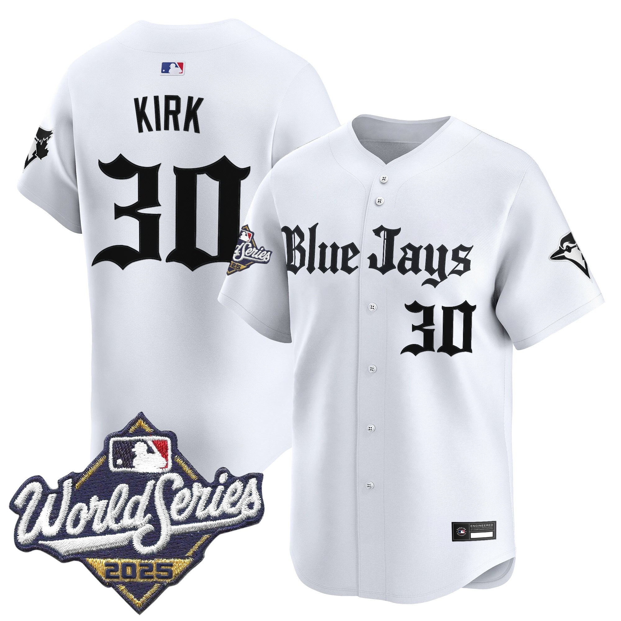 Men's Toronto Blue Jays 2025 World Series Vapor Premier Limited Jersey V2 - Gothic North Edition - All Stitched