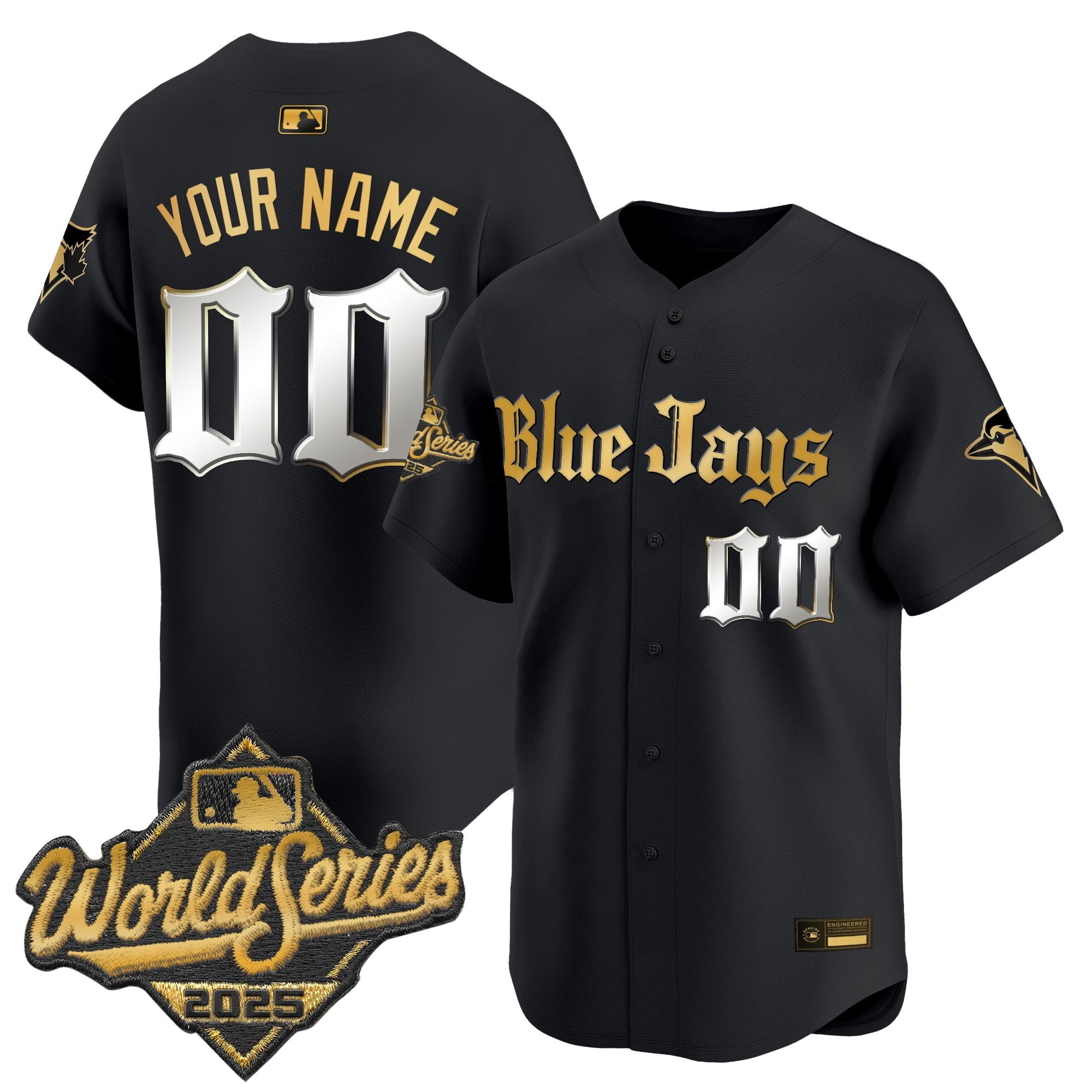 Toronto Blue Jays 2025 World Series Vapor Premier Limited Custom Jersey V2 - Gothic North Edition - All Stitched