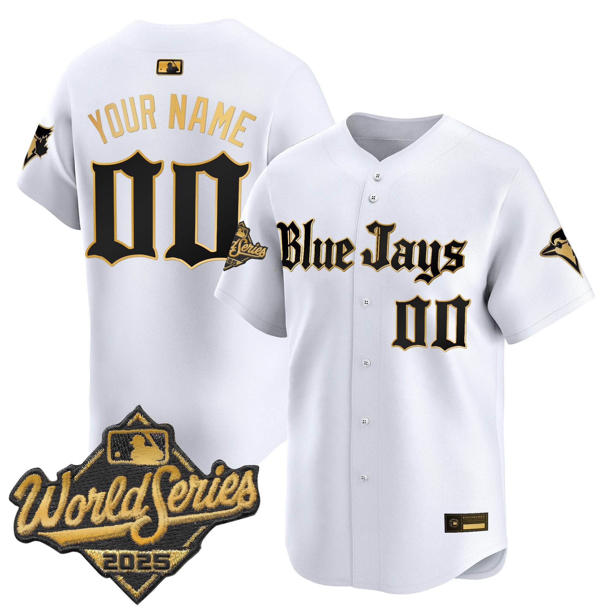 Toronto Blue Jays 2025 World Series Vapor Premier Limited Custom Jersey V2 - Gothic North Edition - All Stitched