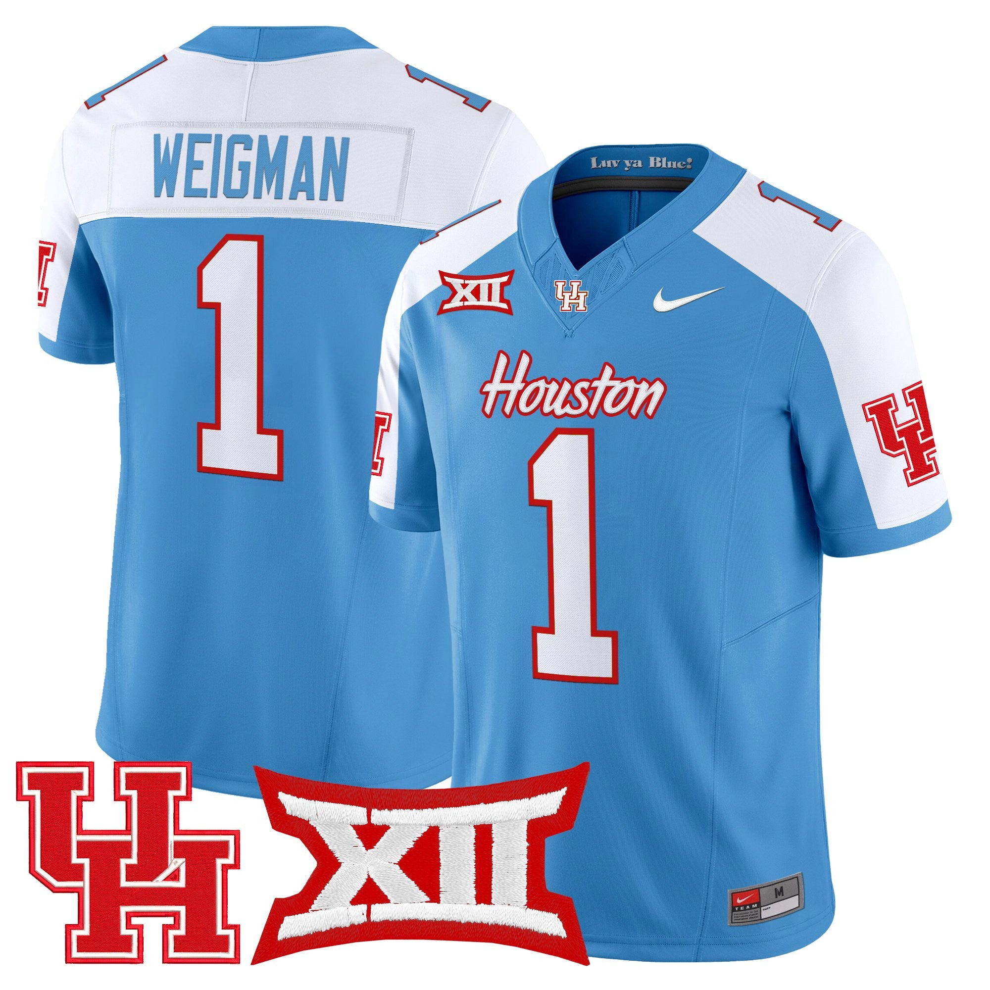 Men's Houston Cougars 2025 Oilers Inspired Vapor Limited Jersey - All Stitched
