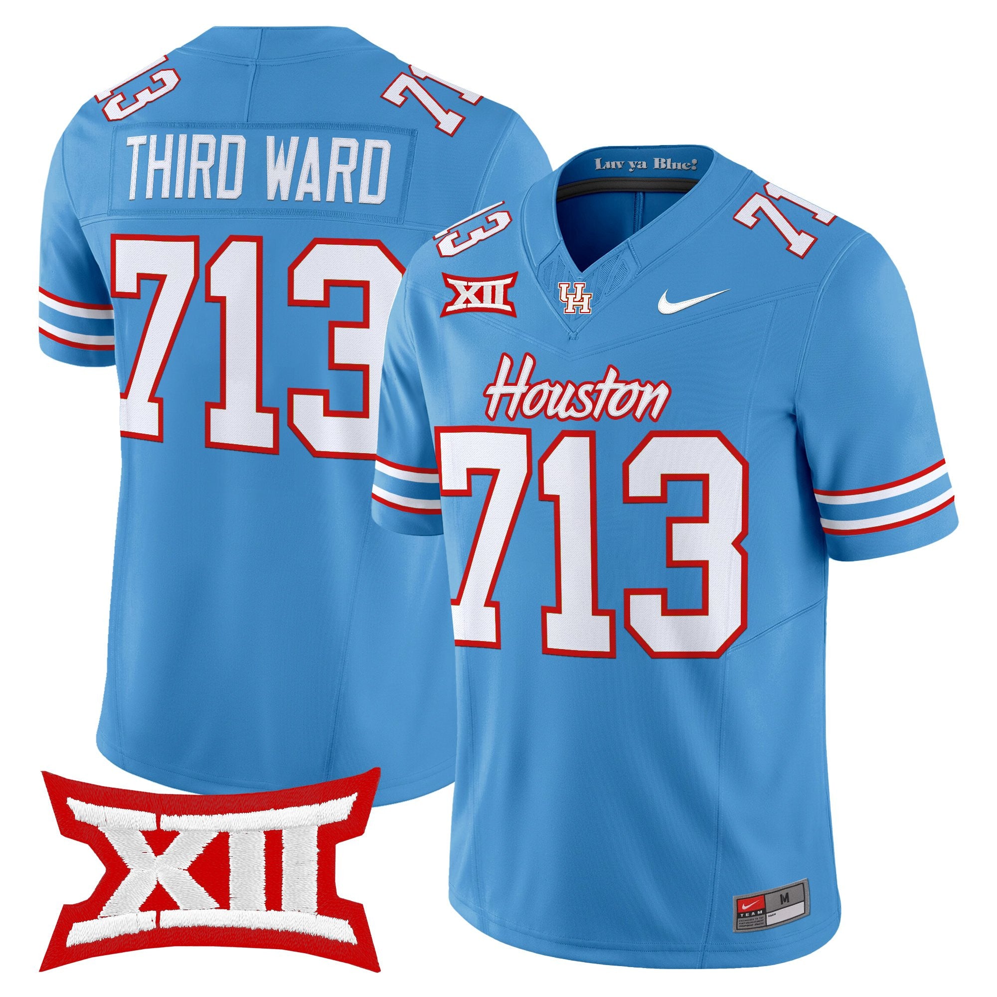 Men's Houston Cougars 2025 Oilers Inspired Vapor Limited Jersey - All Stitched