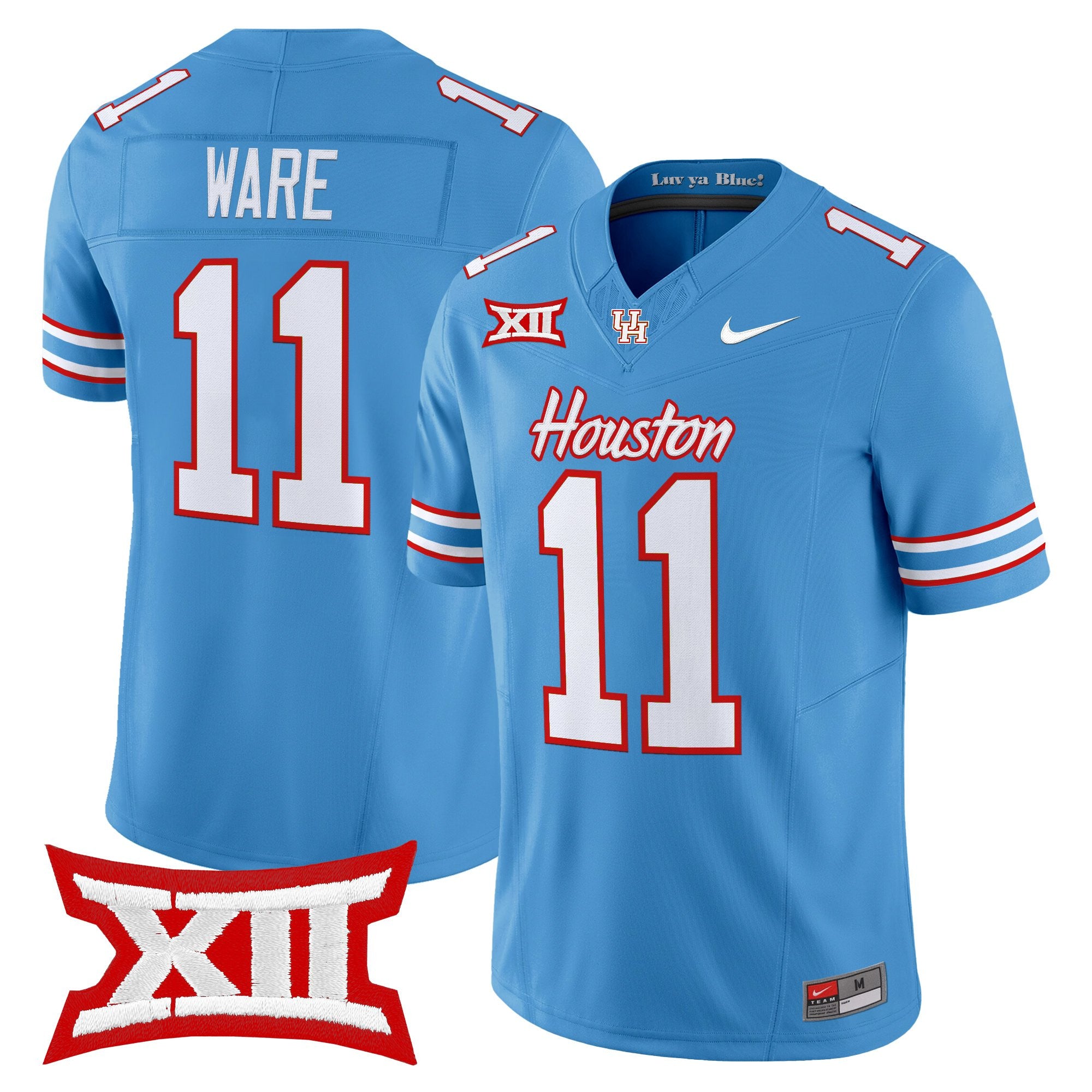 Men's Houston Cougars 2025 Oilers Inspired Vapor Limited Jersey - All Stitched