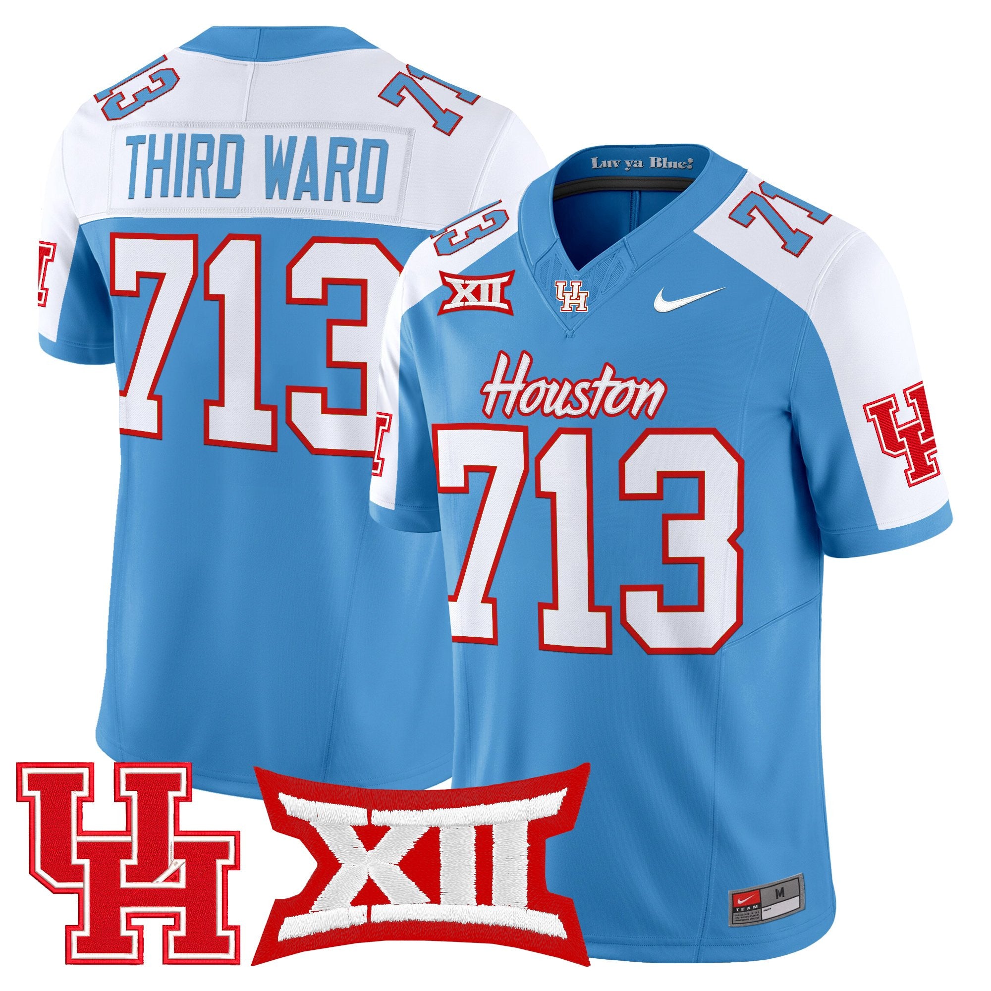 Men's Houston Cougars 2025 Oilers Inspired Vapor Limited Jersey - All Stitched