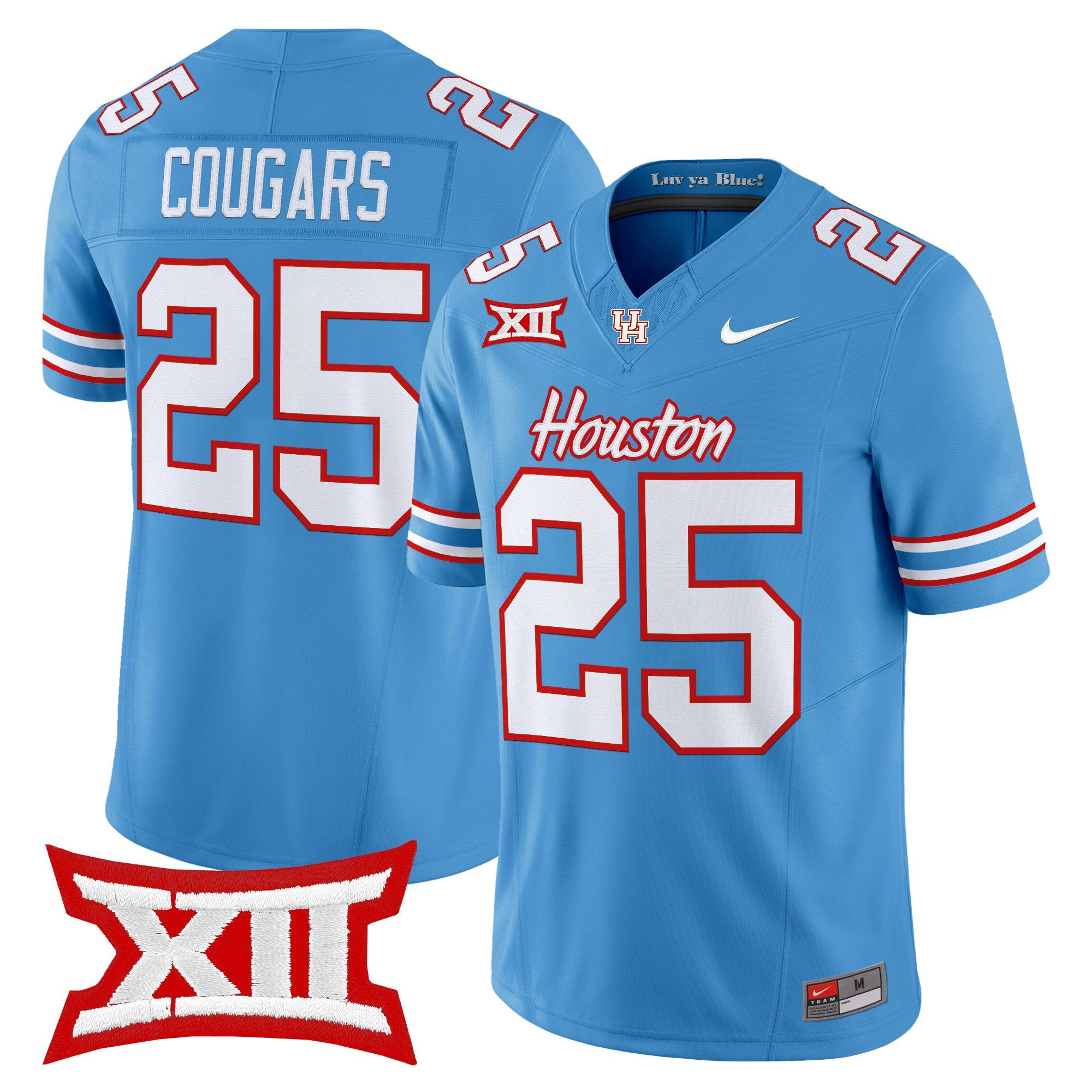 Men's Houston Cougars 2025 Oilers Inspired Vapor Limited Jersey - All Stitched