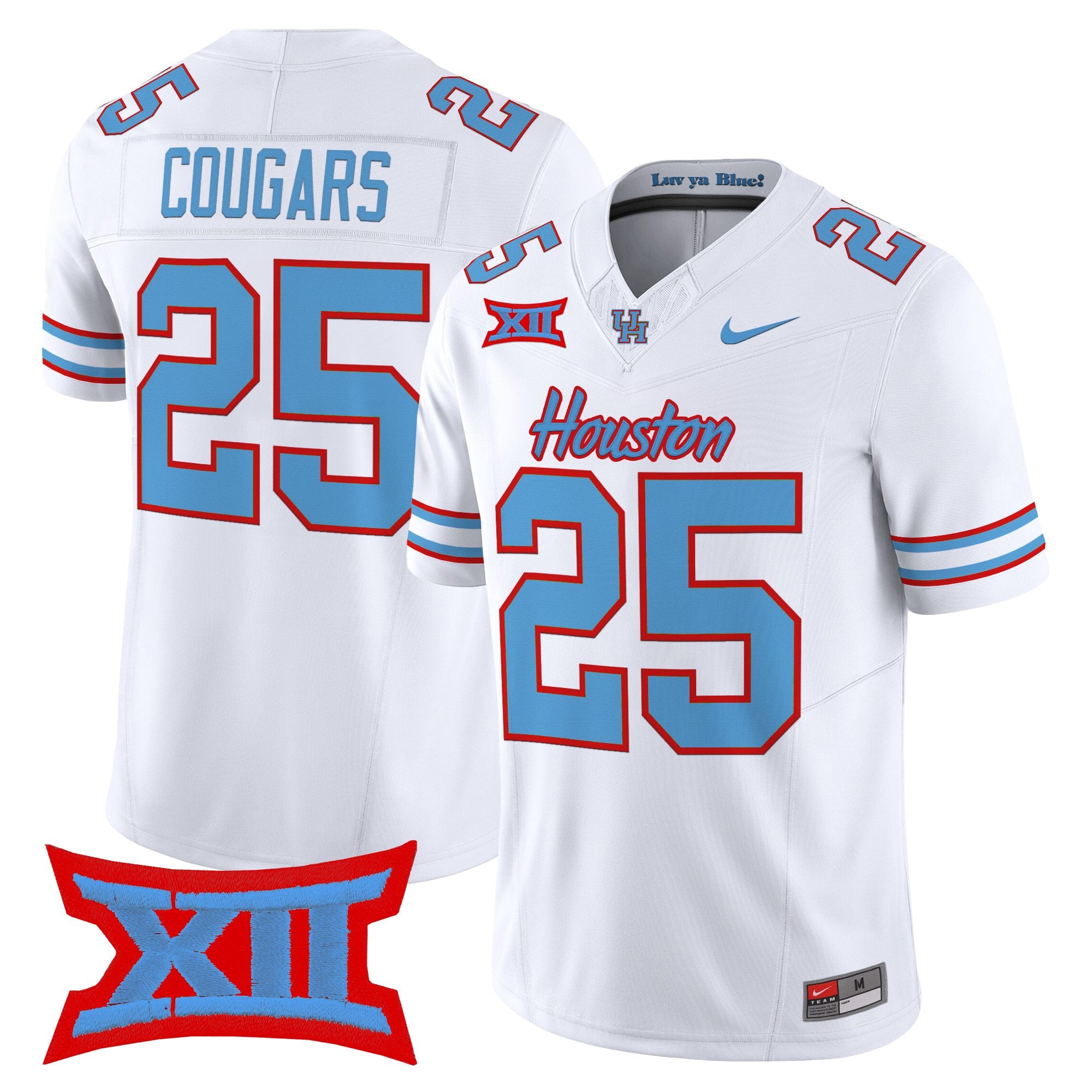 Men's Houston Cougars 2025 Oilers Inspired Vapor Limited Jersey - All Stitched
