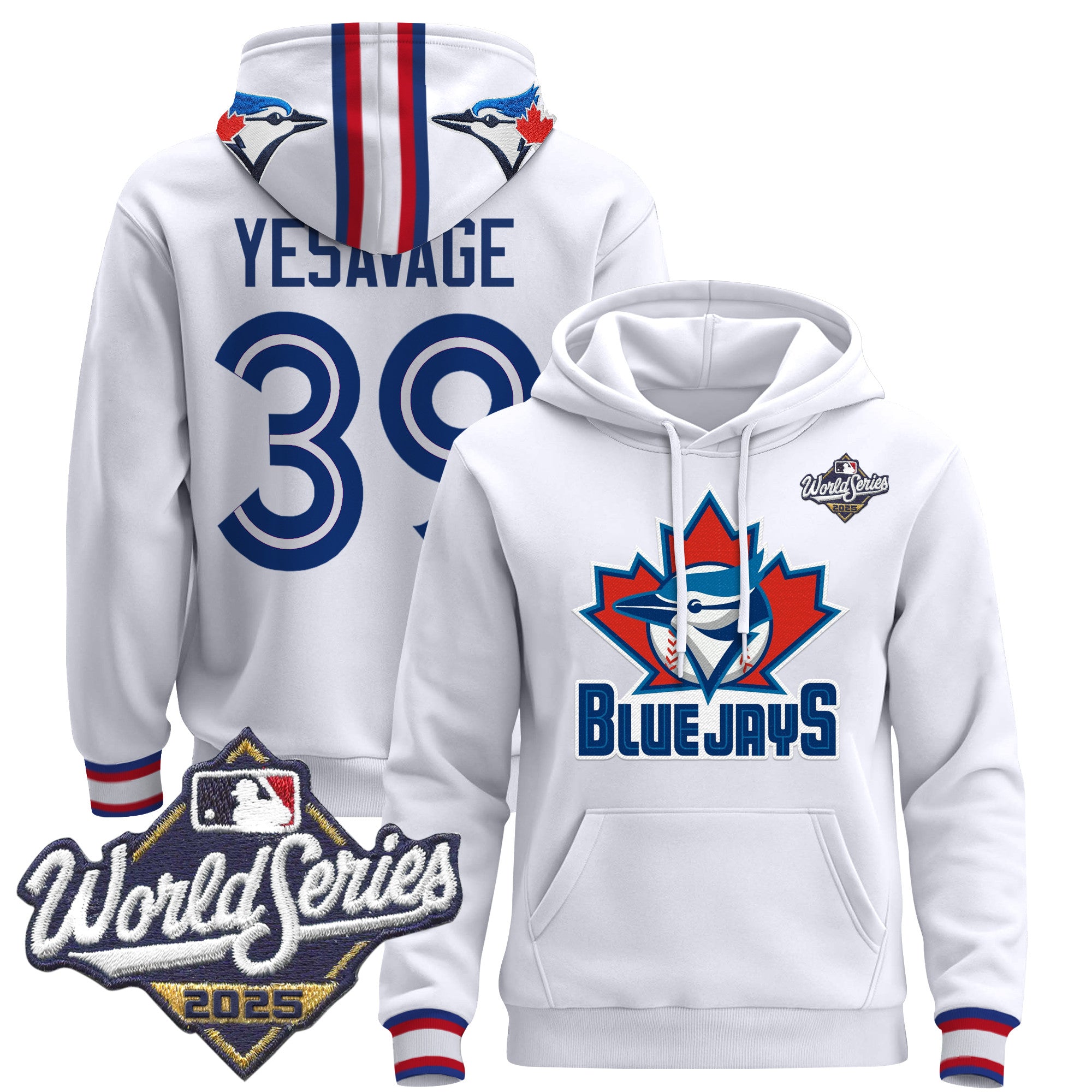 Men's Toronto Blue Jays 2025 World Series Premium Pullover Hoodie - All Stitched