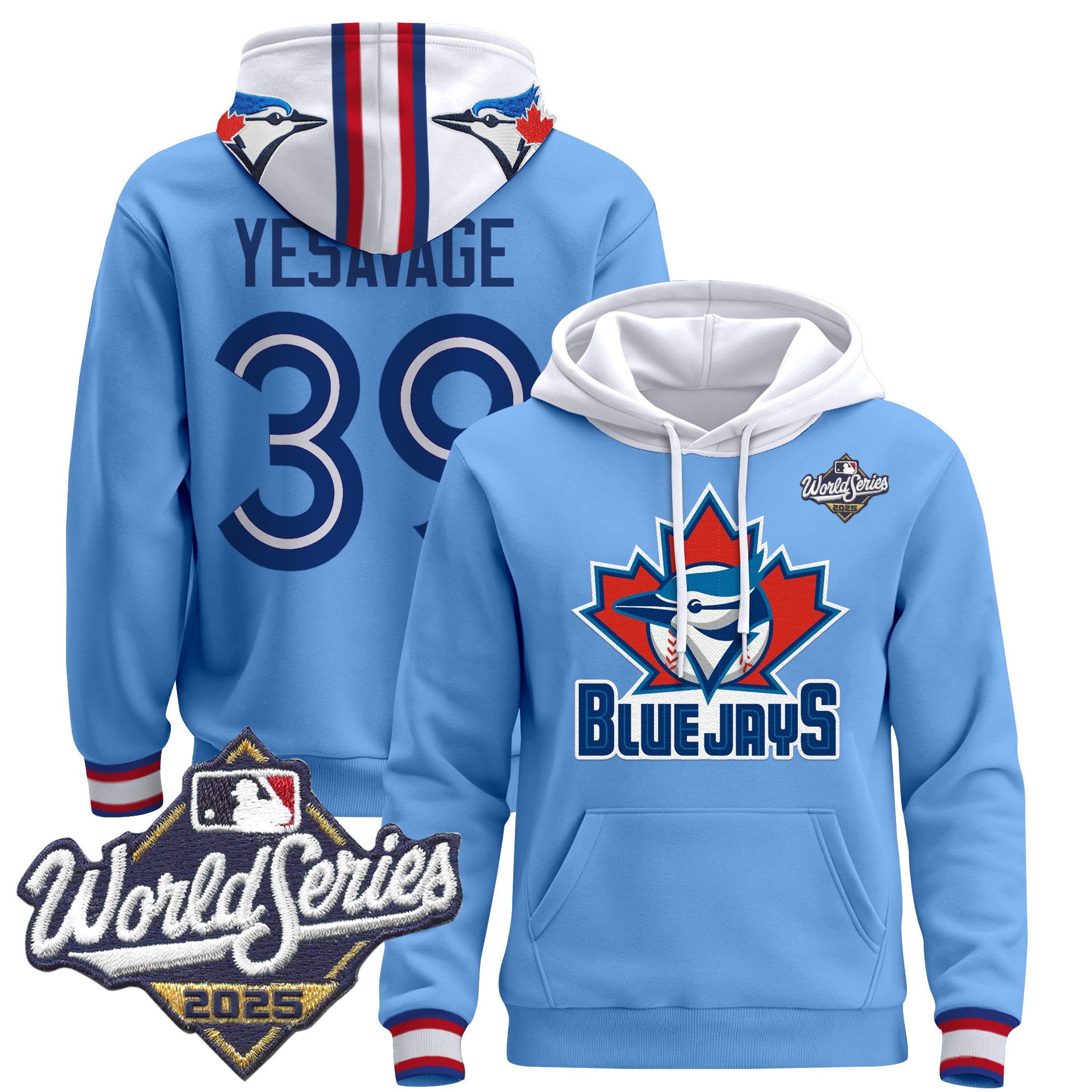 Men's Toronto Blue Jays 2025 World Series Premium Pullover Hoodie - All Stitched