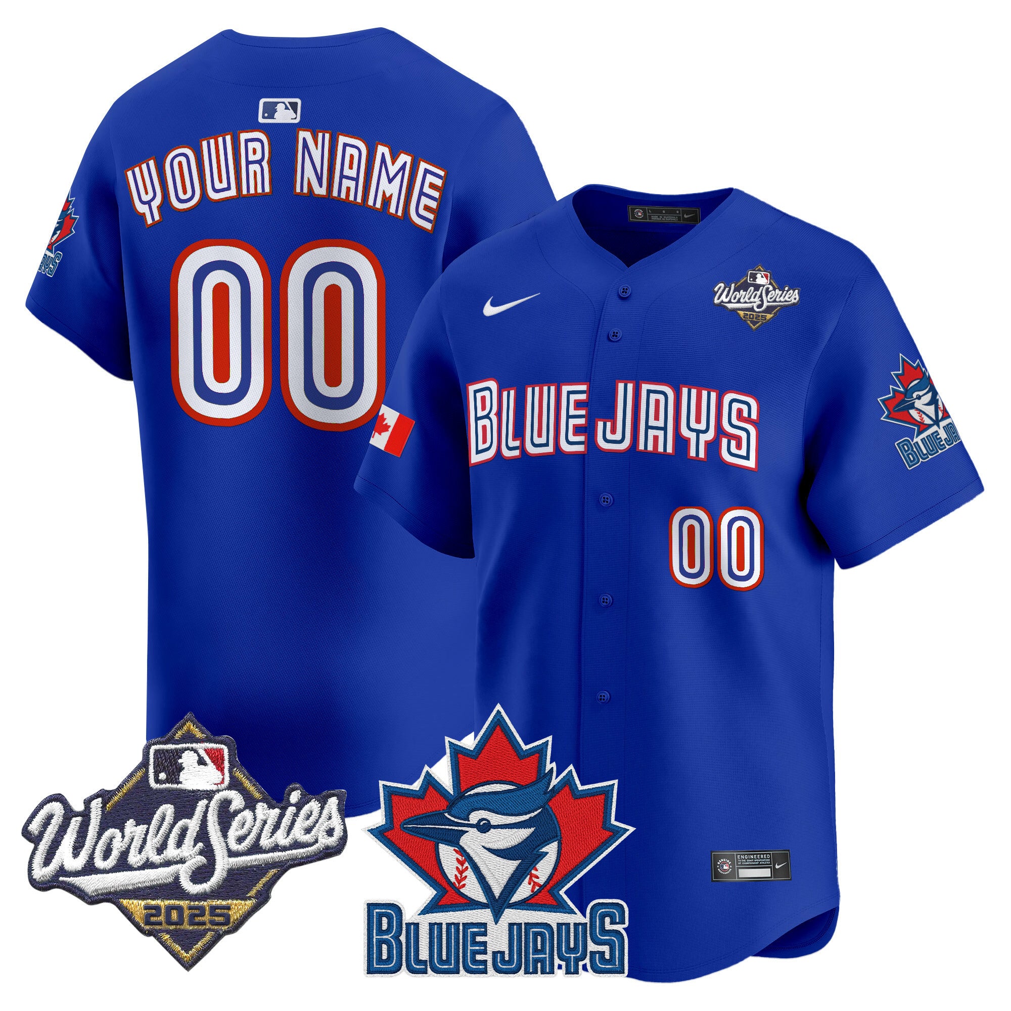 Toronto Blue Jays 2025 World Series Vapor Premier Limited Custom Jersey V3 - All Stitched
