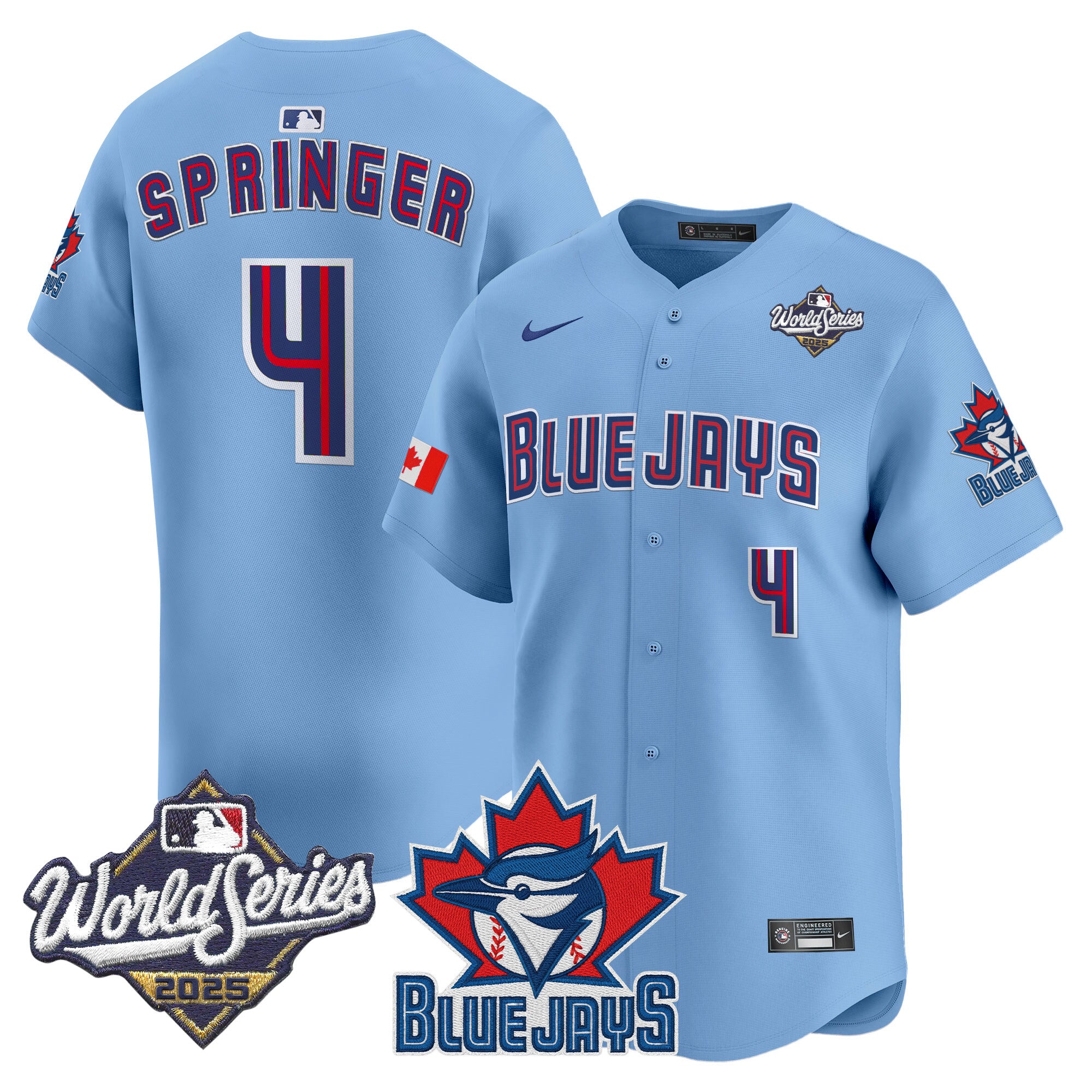 Men's Toronto Blue Jays 2025 World Series Vapor Premier Limited Jersey V3 - All Stitched